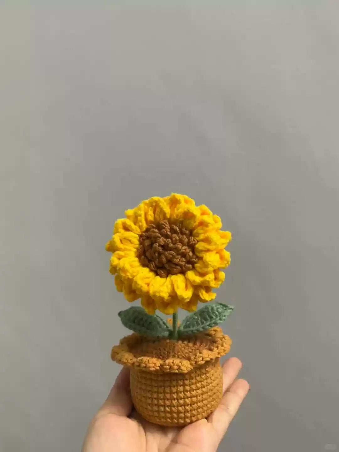 Sunflower Potted Plant-Handmade Crochet