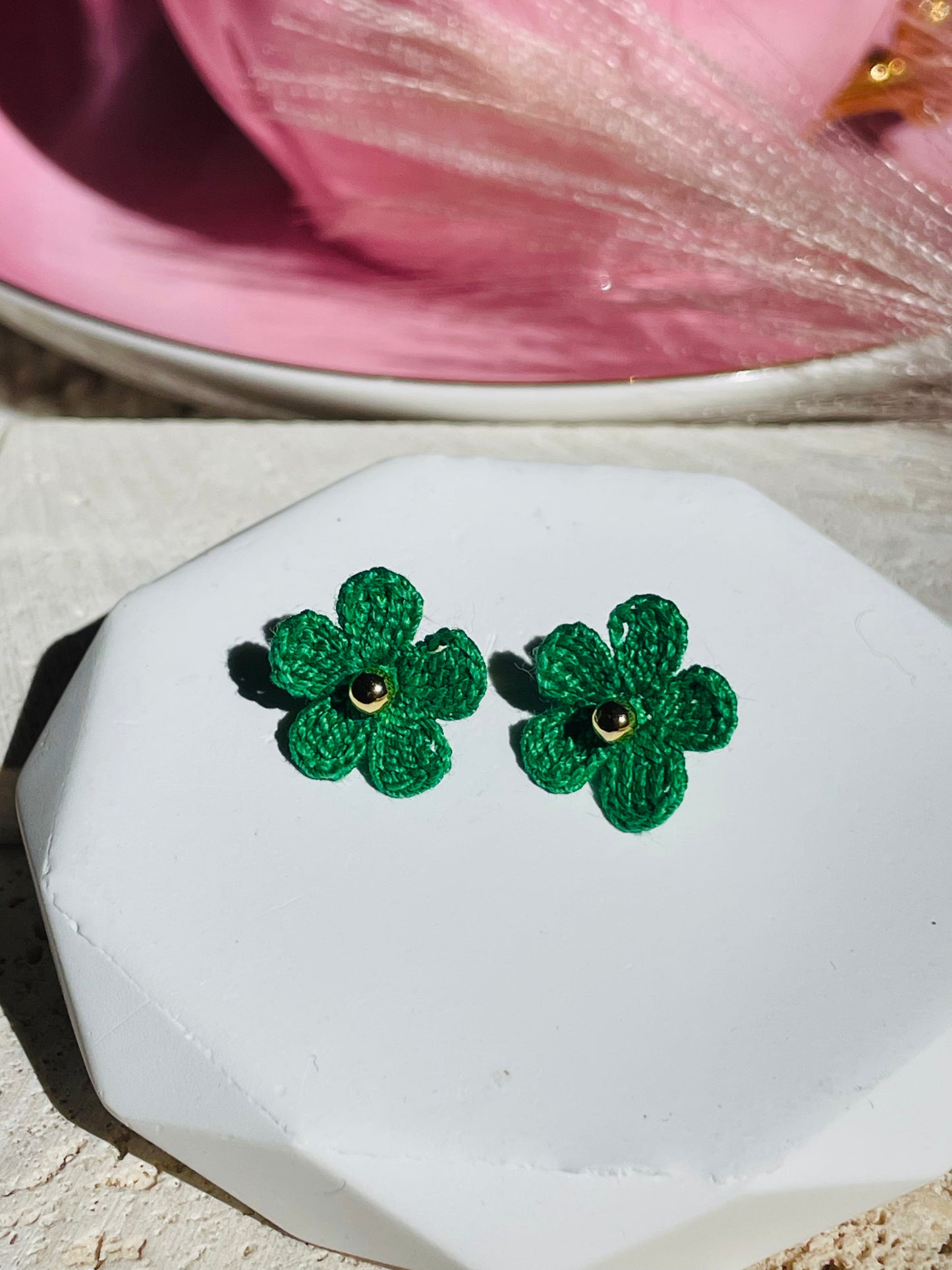 Little Daisy-Handmade Micro Crochet Earring