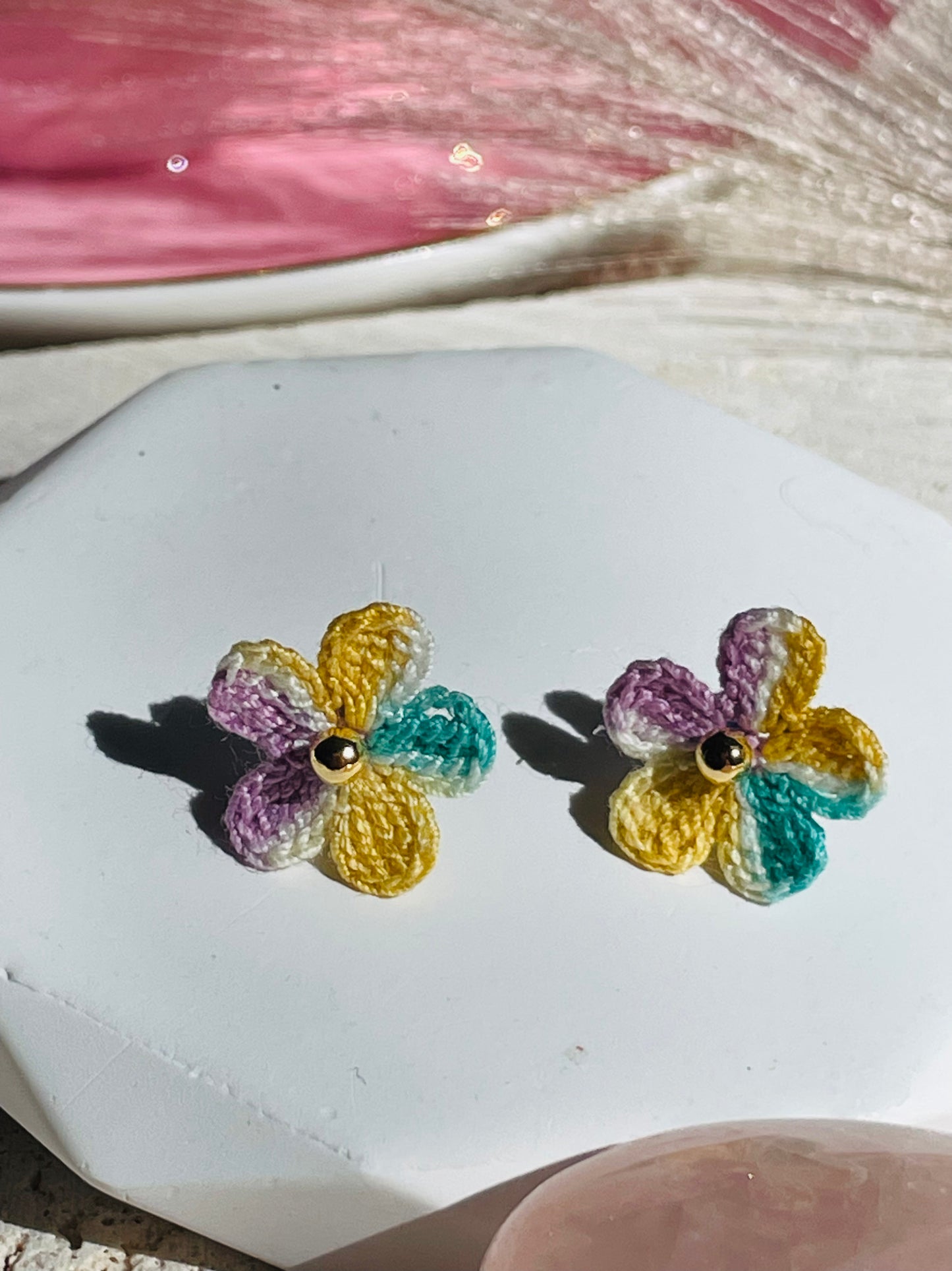 Little Daisy-Handmade Micro Crochet Earring