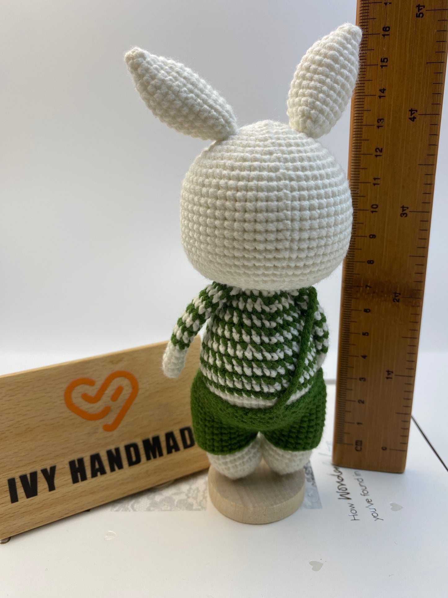 Bunny/Rabbit Wearing Overalls-Handmade Crochet