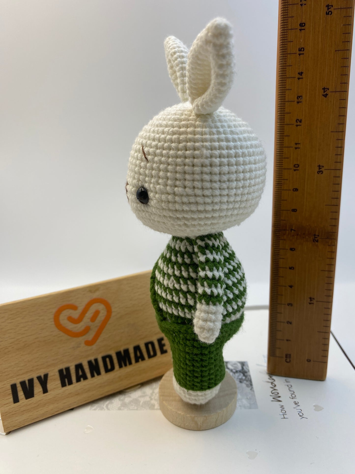 Bunny/Rabbit Wearing Overalls-Handmade Crochet