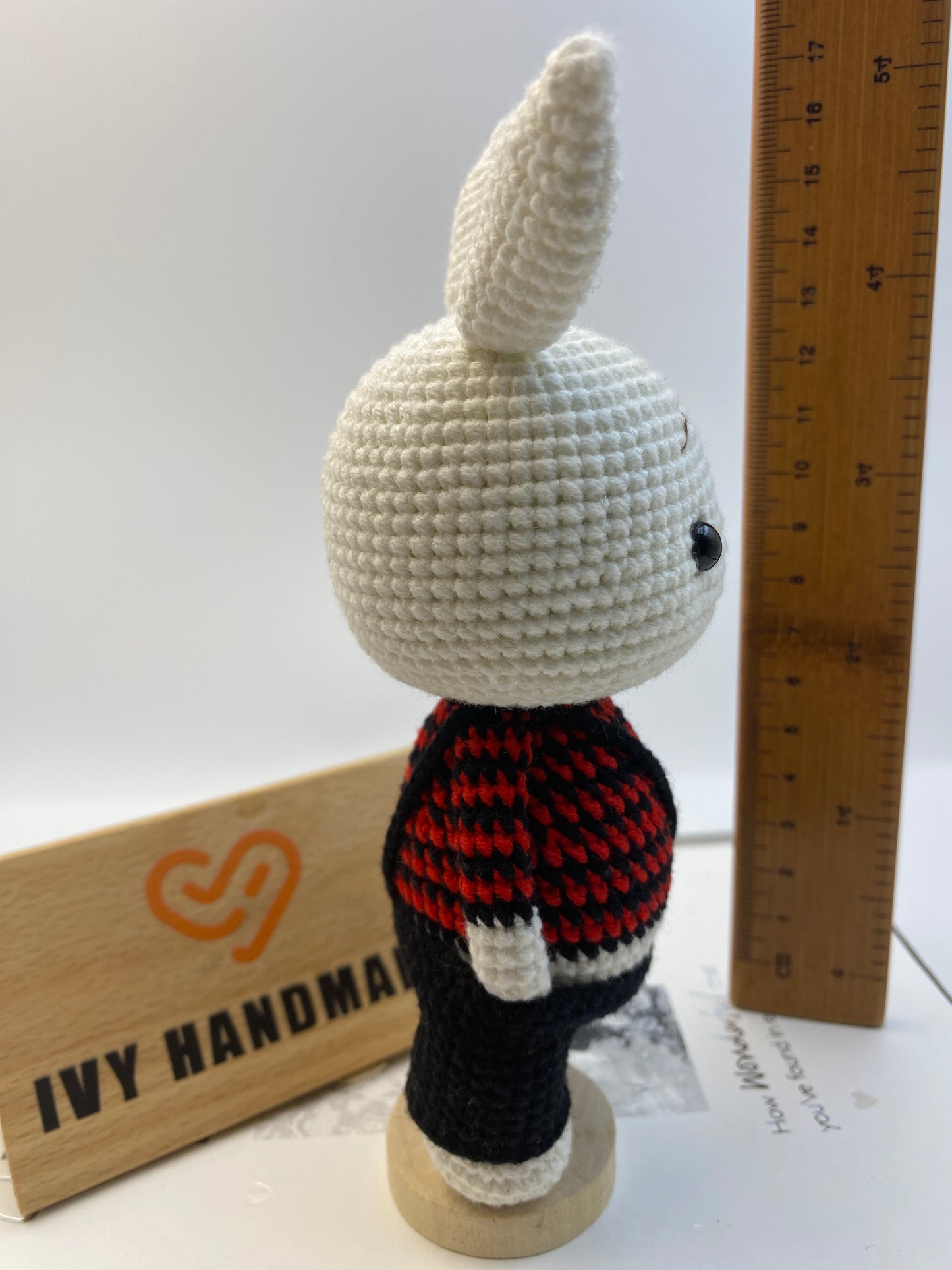 Bunny/Rabbit Wearing Overalls-Handmade Crochet