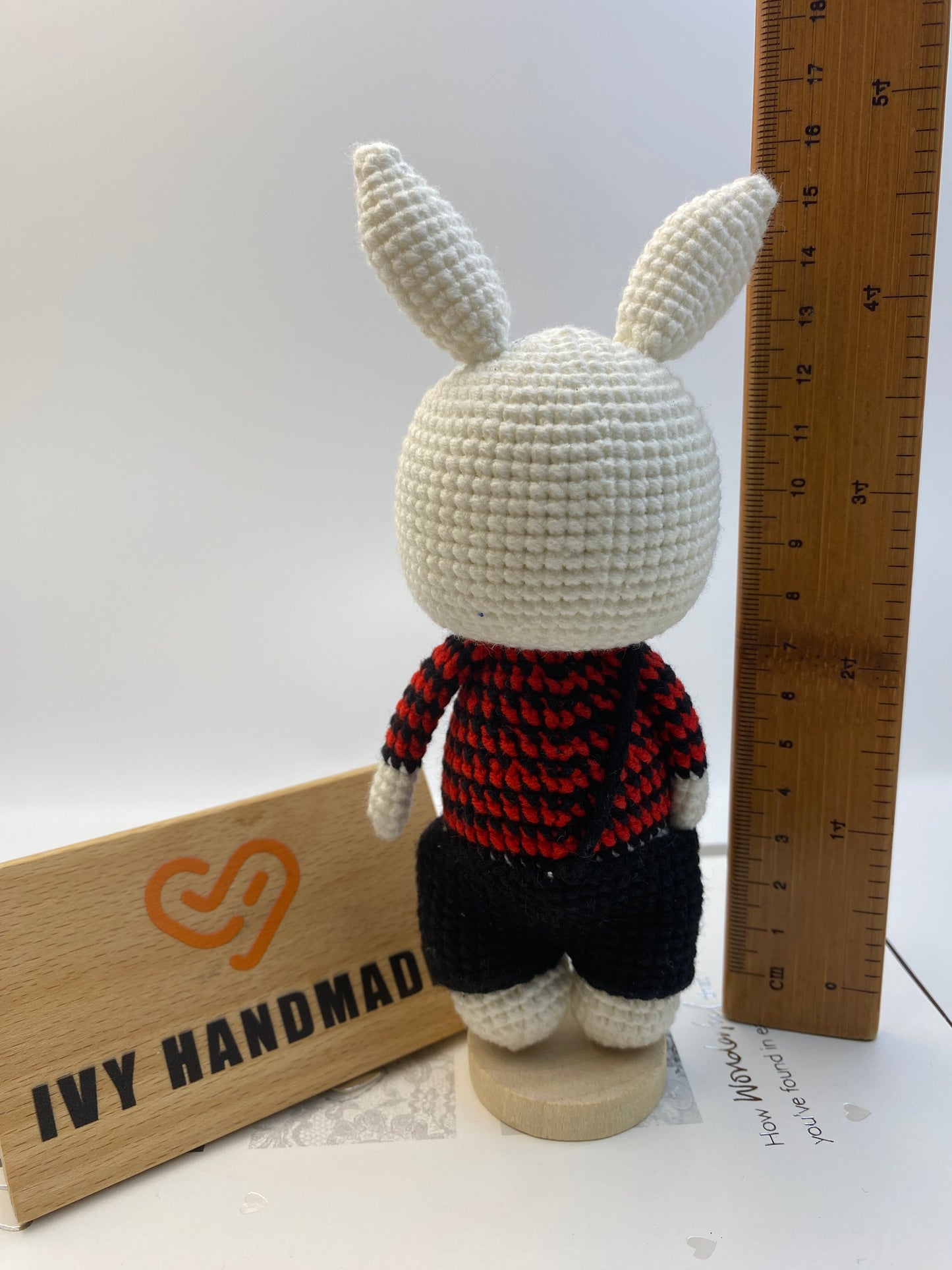 Bunny/Rabbit Wearing Overalls-Handmade Crochet