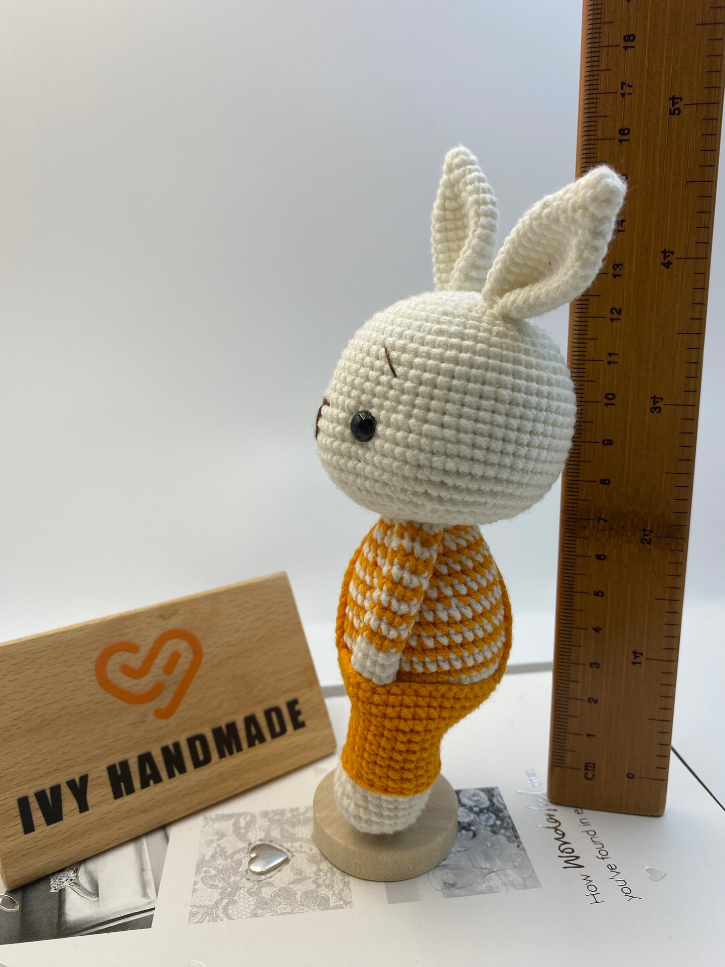 Bunny/Rabbit Wearing Overalls-Handmade Crochet