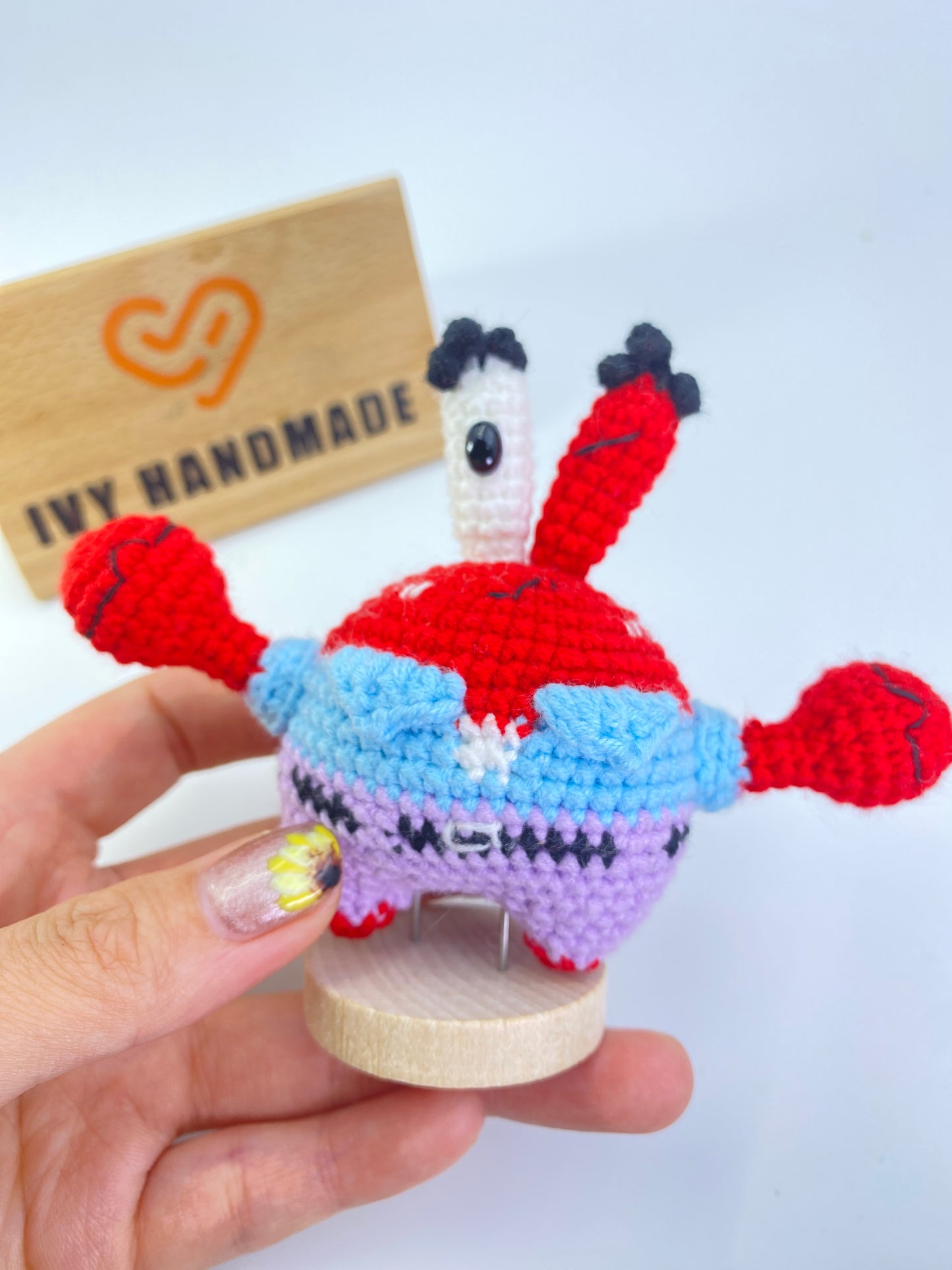 Mr. Krabs/Key Chain-Handmade Crochet