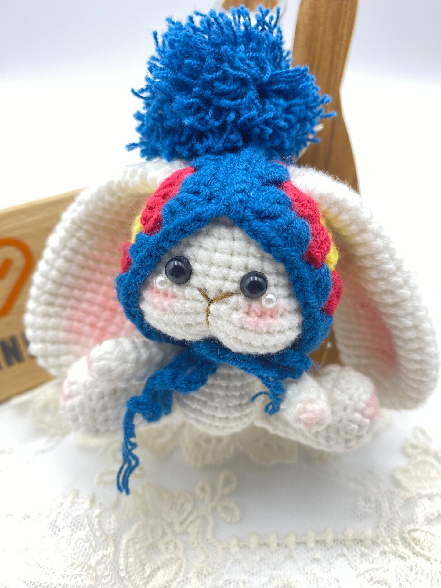 Rabbits/Key Chain-Handmade Crochet