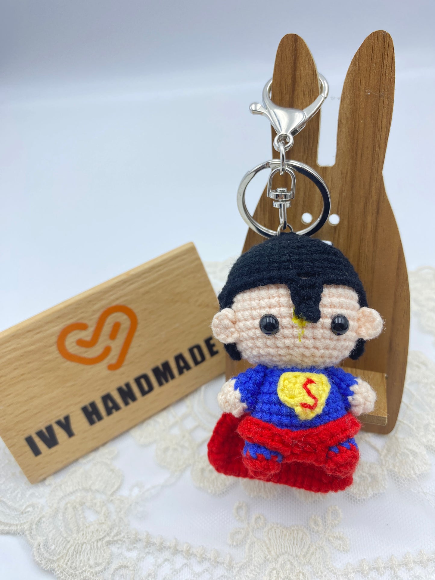 SuperMan/Key Chain-Handmade Crochet