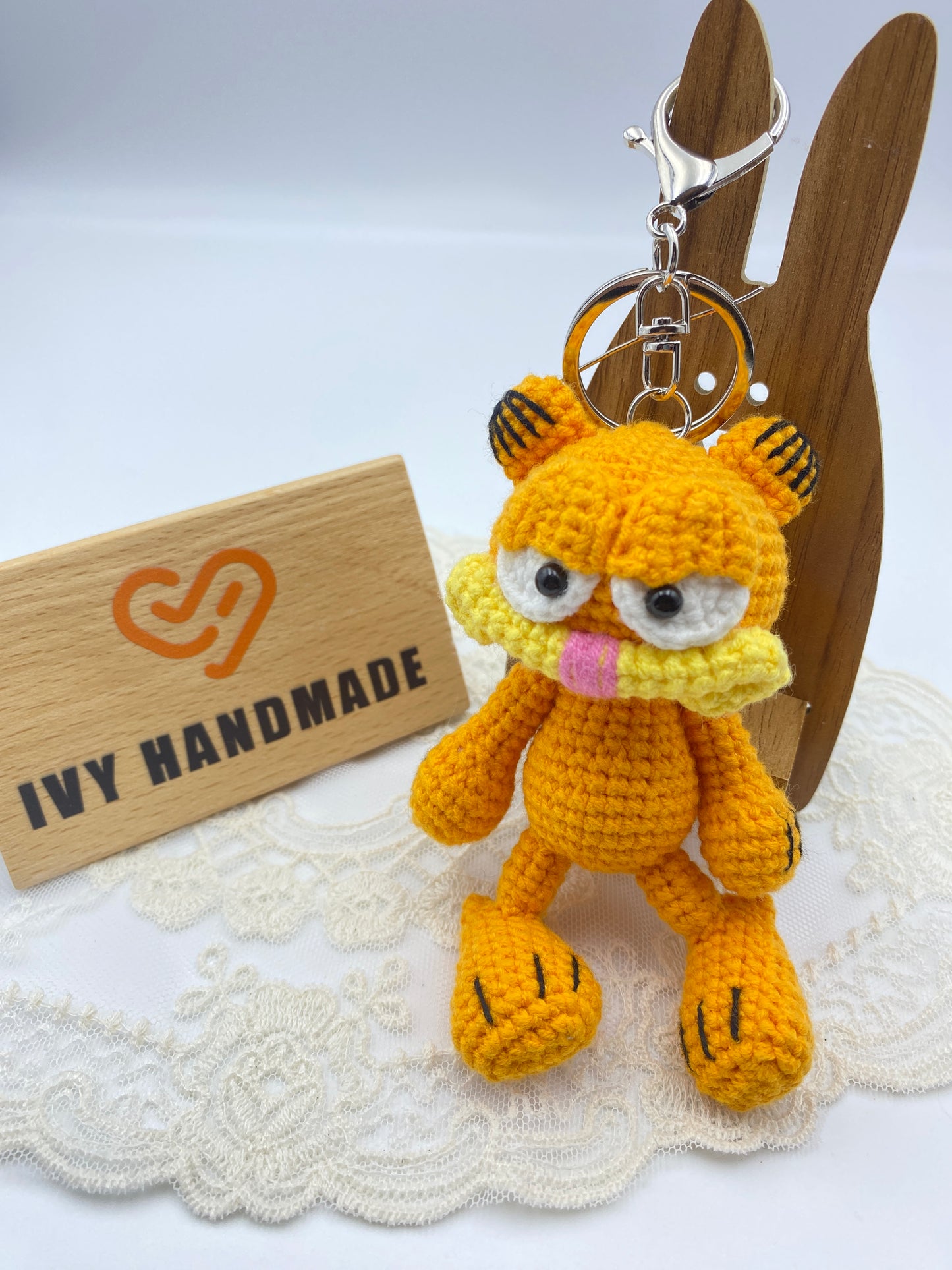 Garfield/Cats/Key Chain-Handmade Crochet