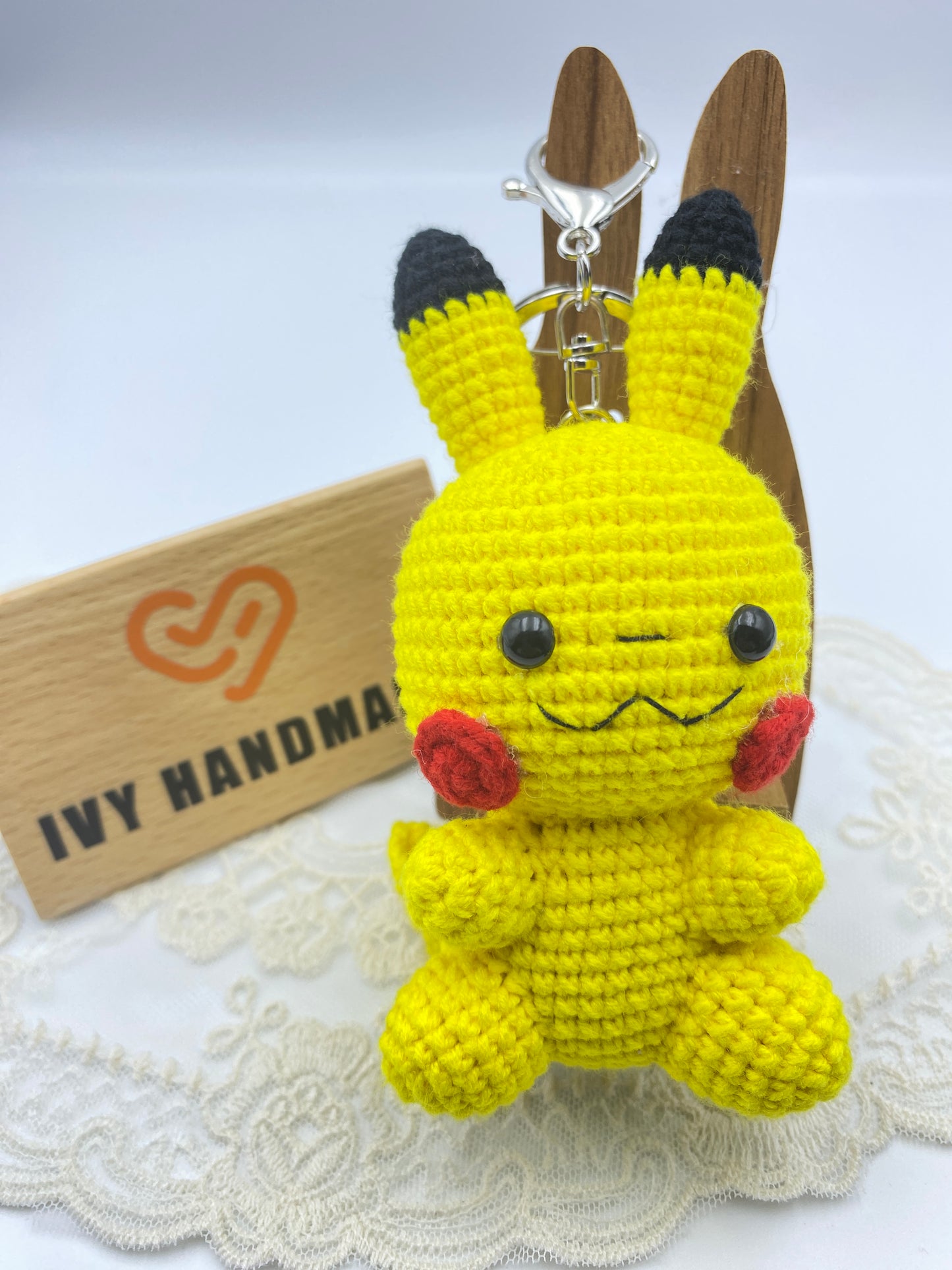 Pickachu/Key Chain-Handmade Crochet