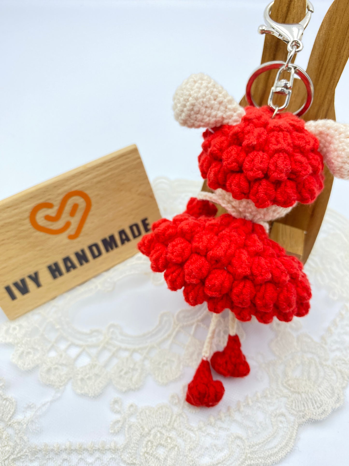 Dancing girl/Key Chain-Handmade Crochet
