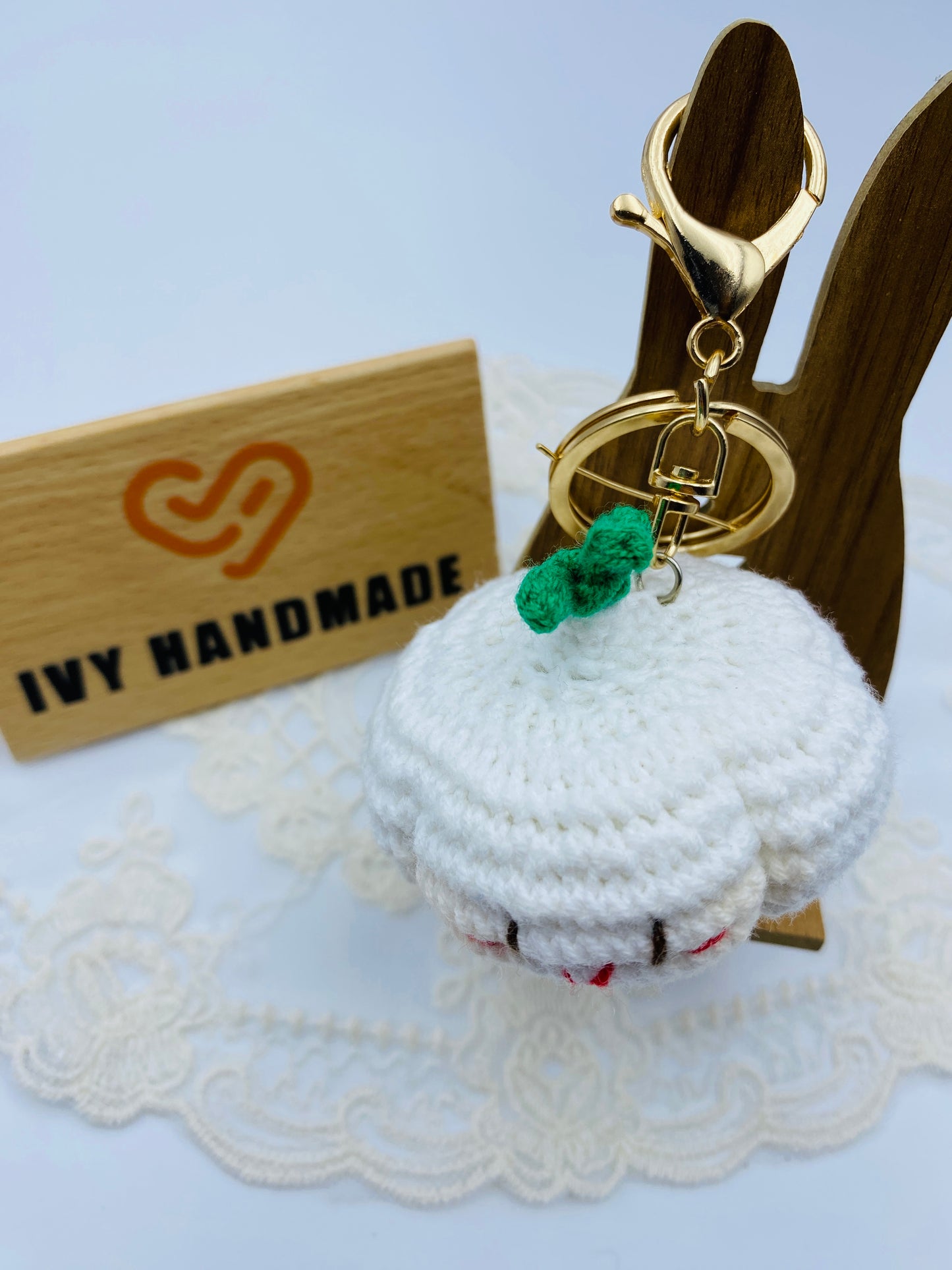 Garlic/Key chain-Handmade Crochet