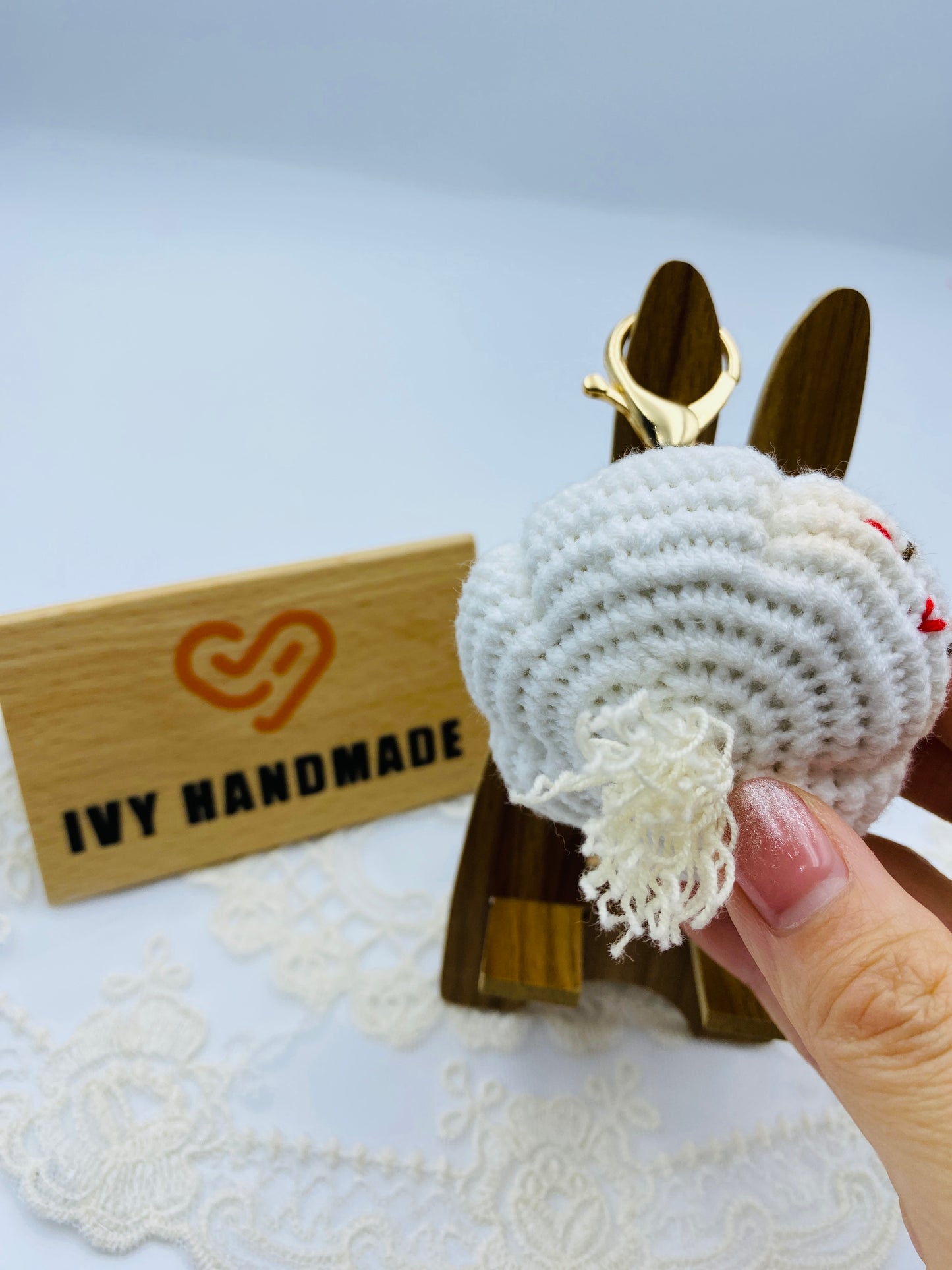Garlic/Key chain-Handmade Crochet