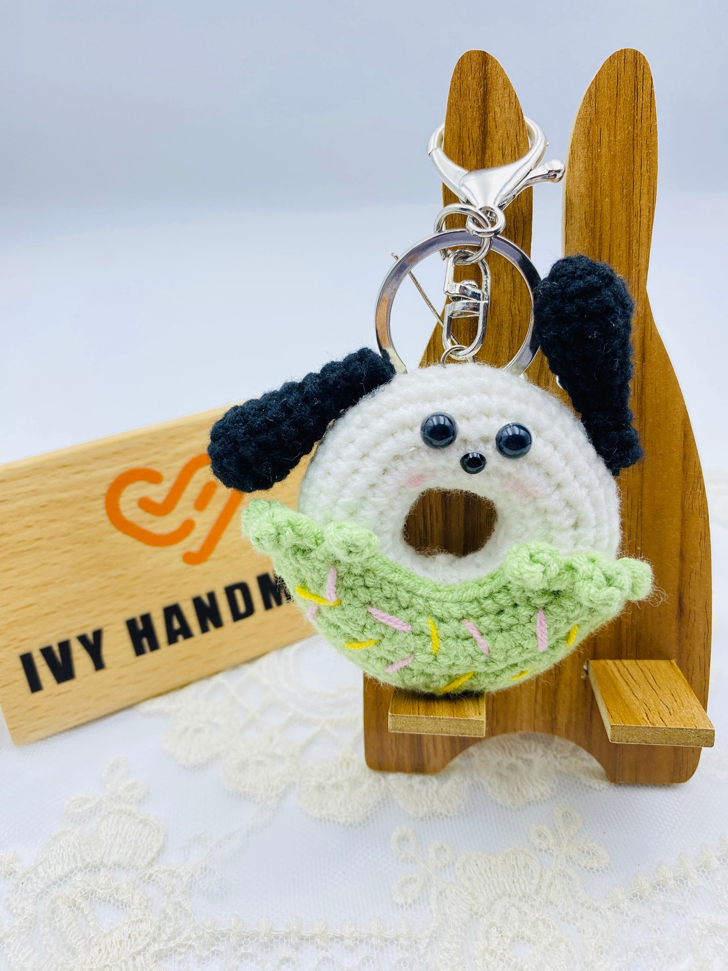 Pacha dog Donut/Key chain-Handmade Crochet