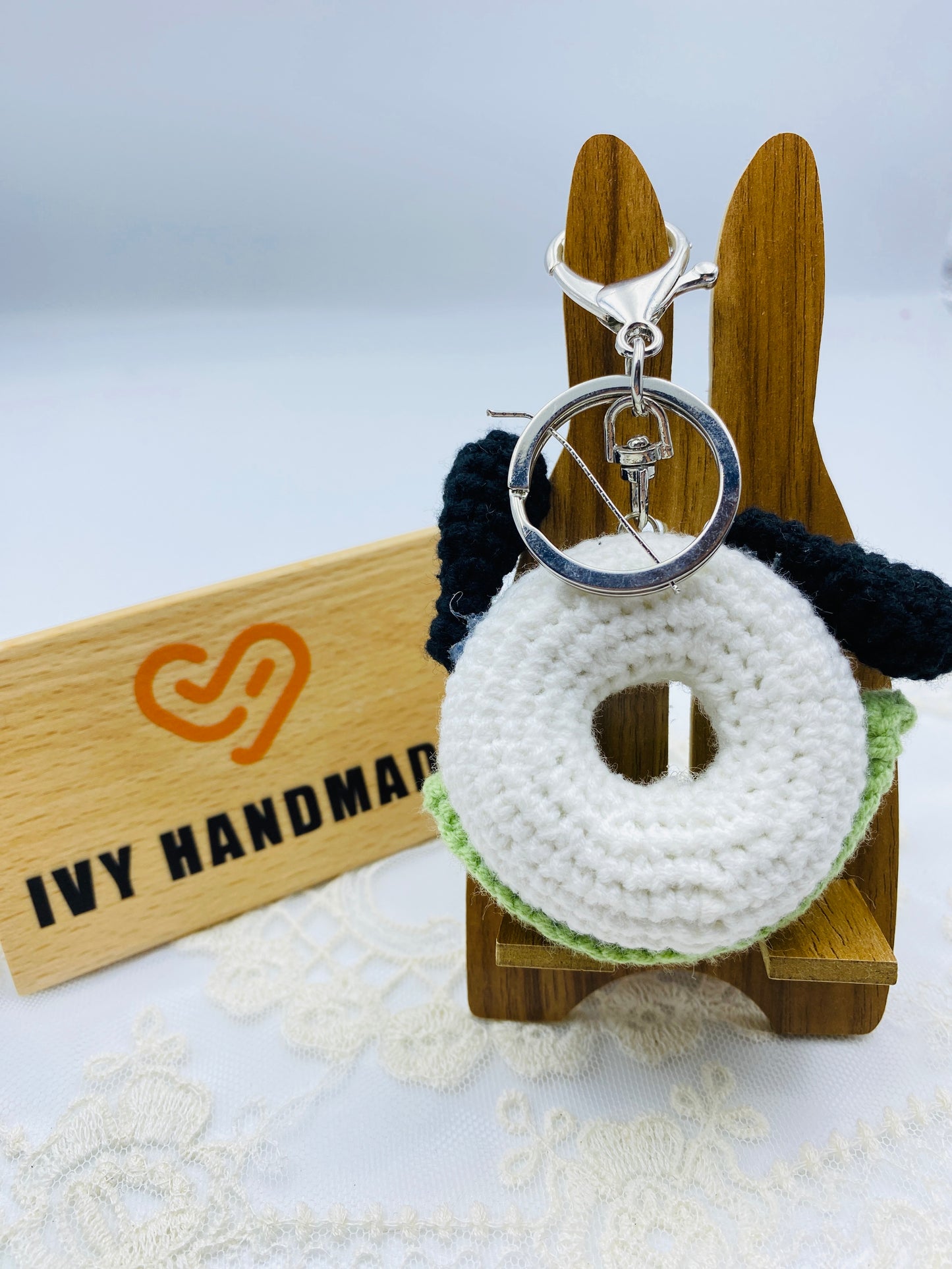 Pacha dog Donut/Key chain-Handmade Crochet