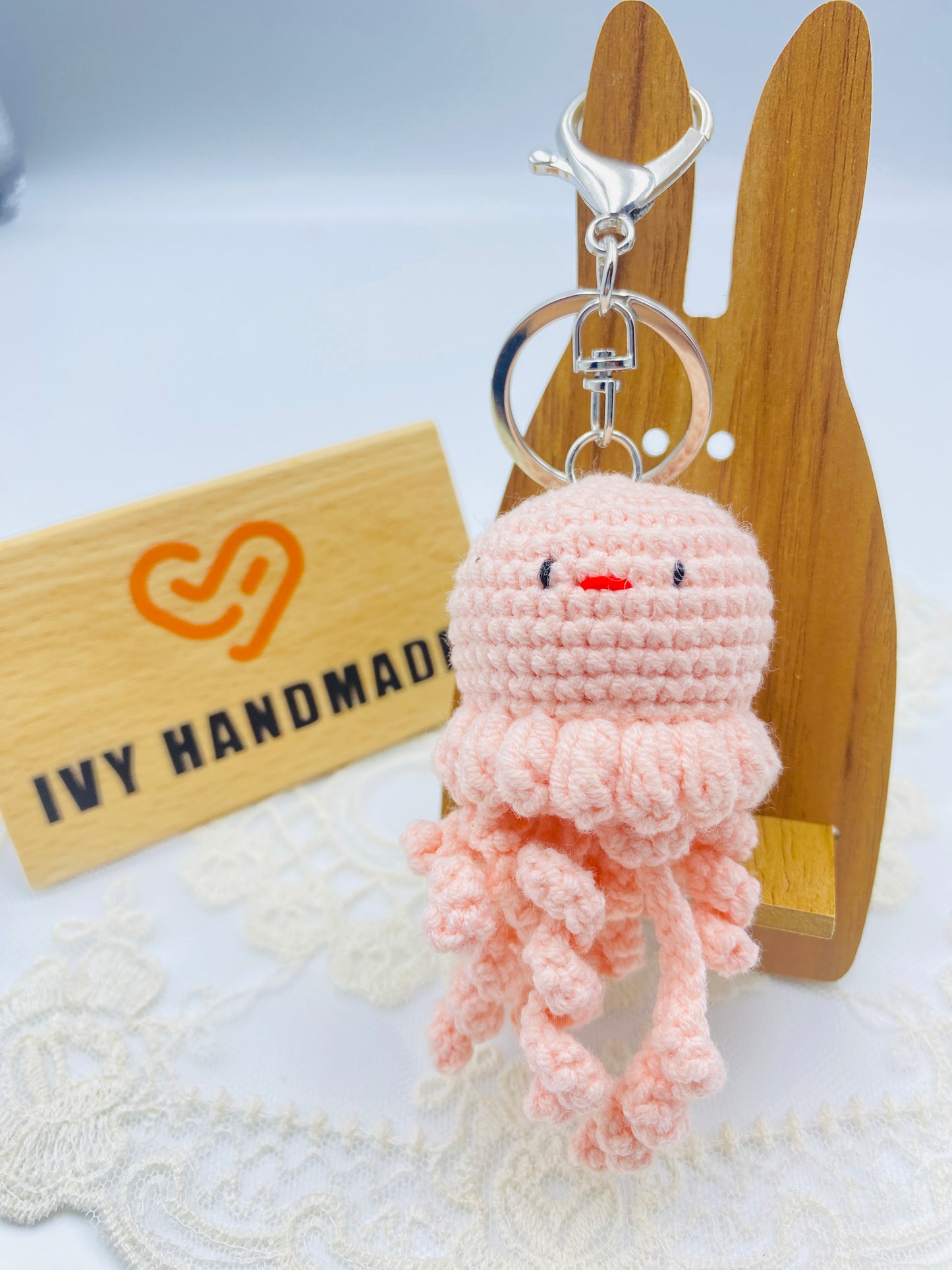 Jellyfish/Key chain-Handmade Crochet