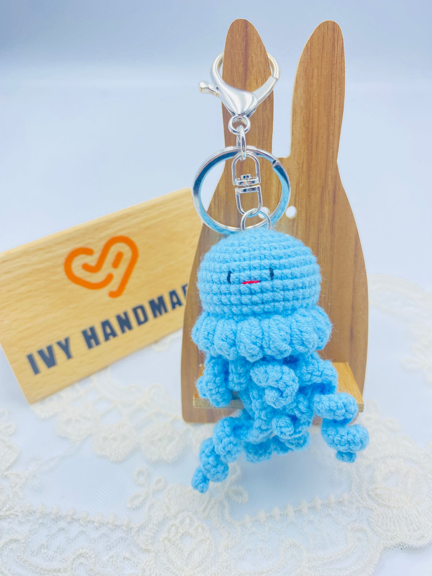 Jellyfish/Key chain-Handmade Crochet
