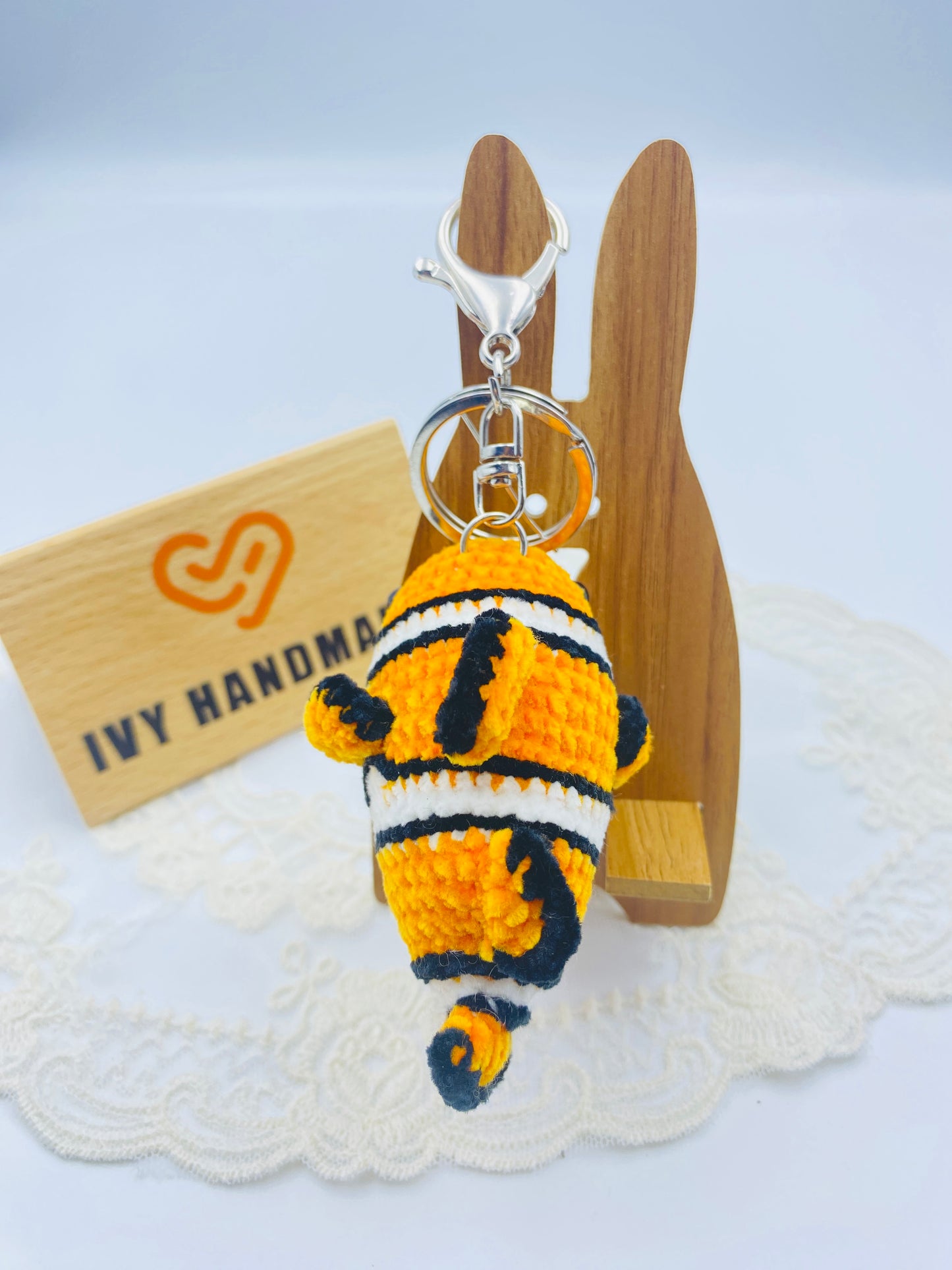 Tropical fishKey chain-Handmade Crochet
