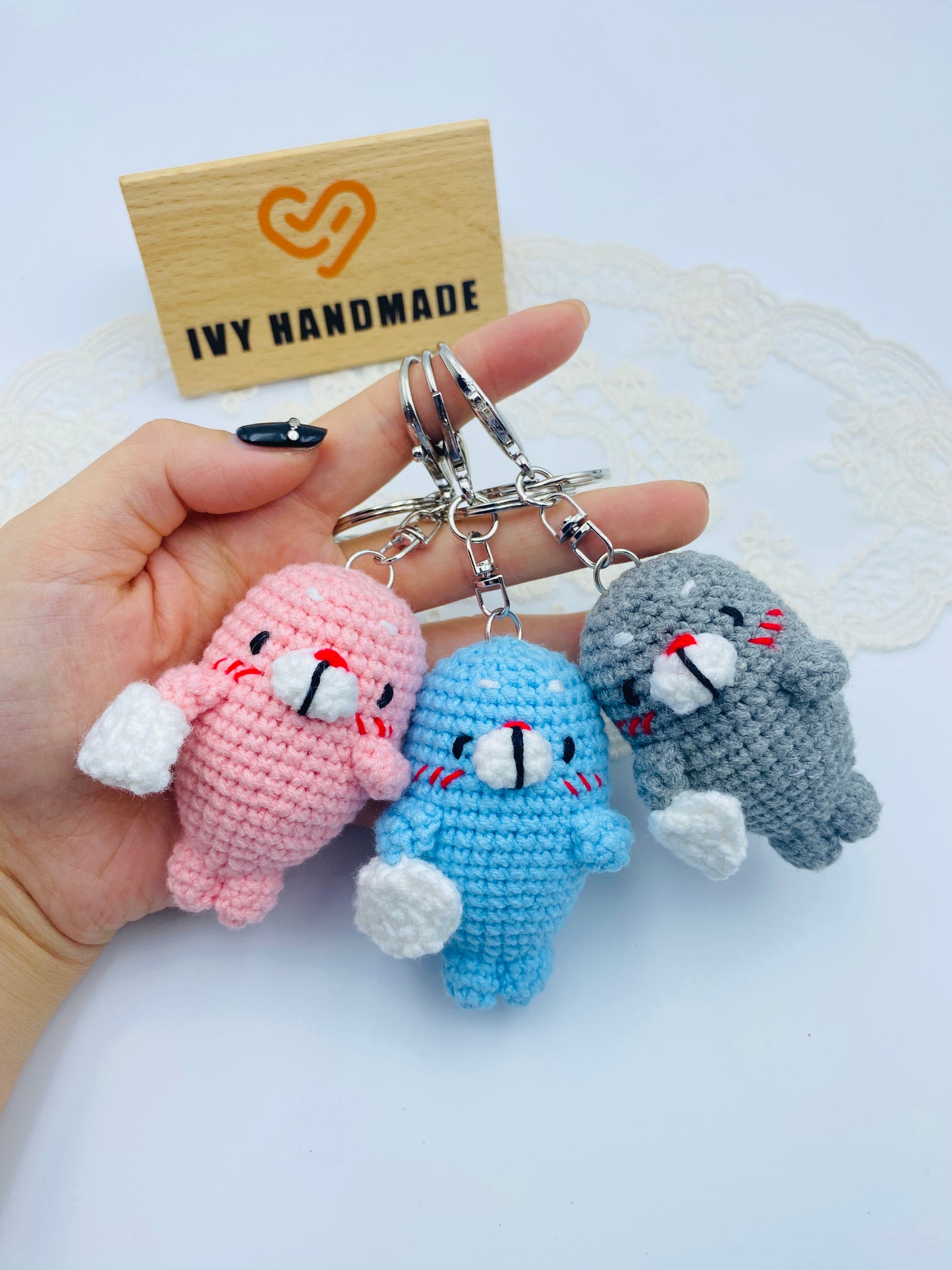 Seal/Key chain-Handmade Crochet