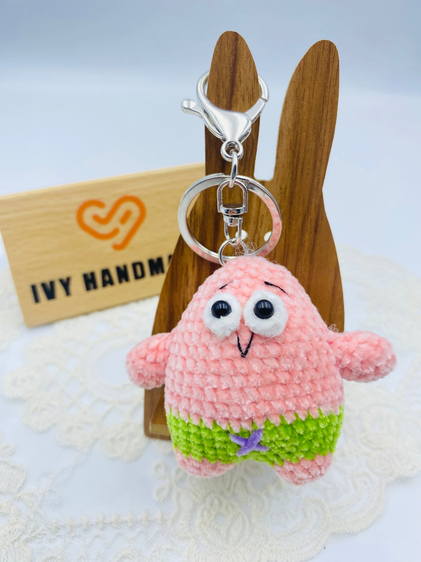 Patrick Star/Key chain-Handmade Crochet