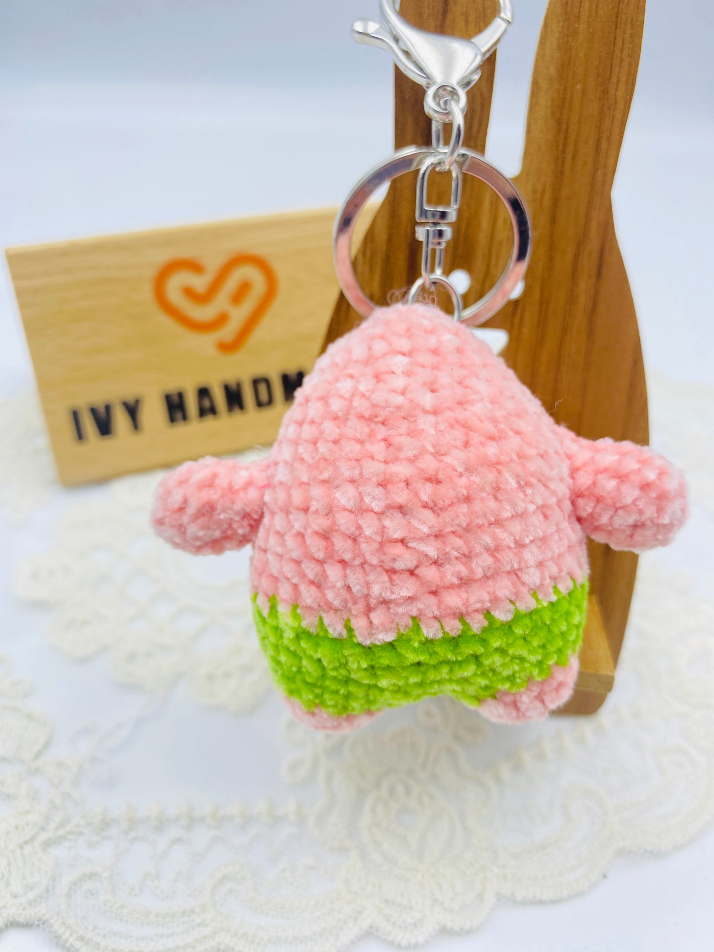 Patrick Star/Key chain-Handmade Crochet