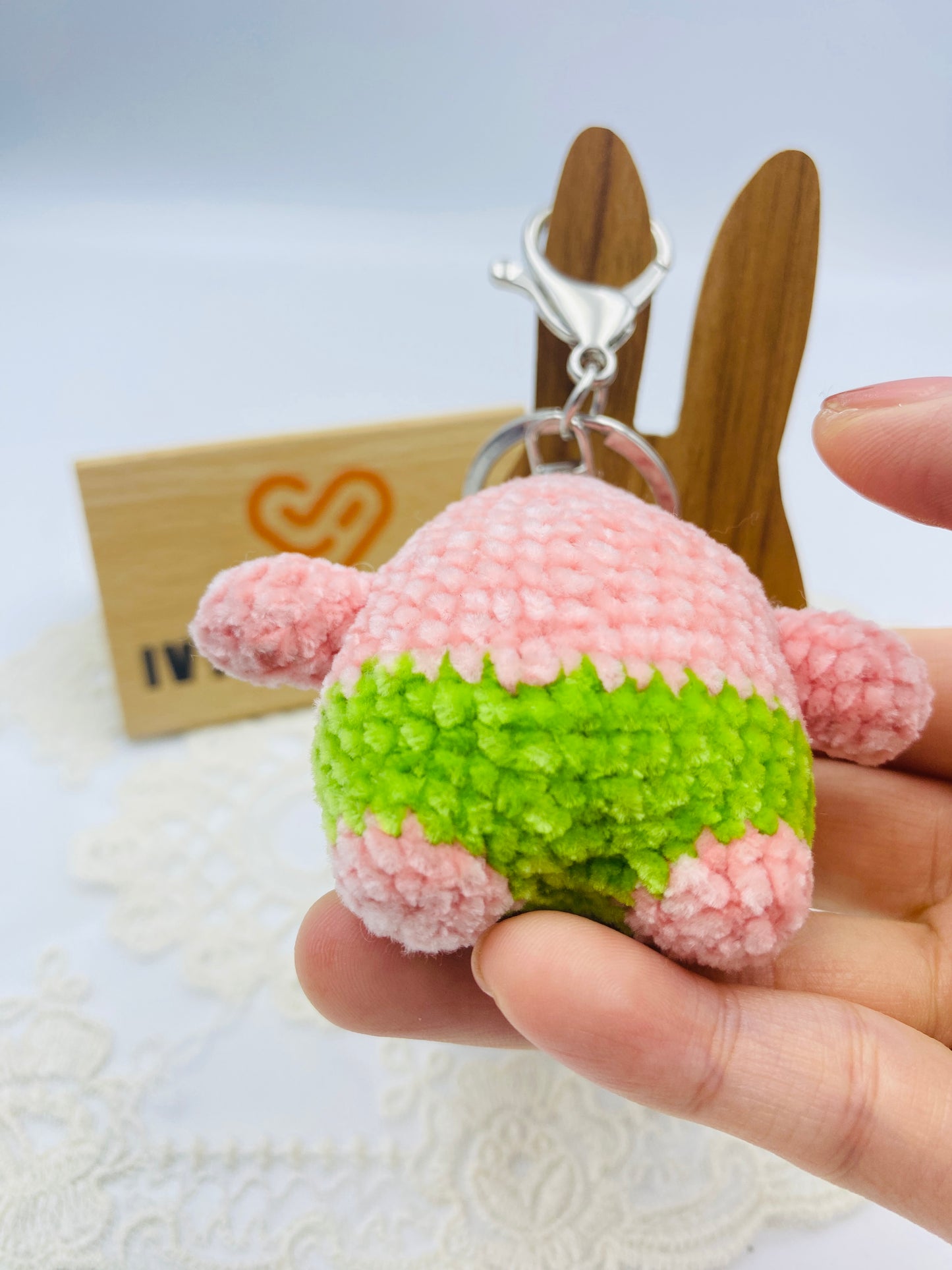 Patrick Star/Key chain-Handmade Crochet