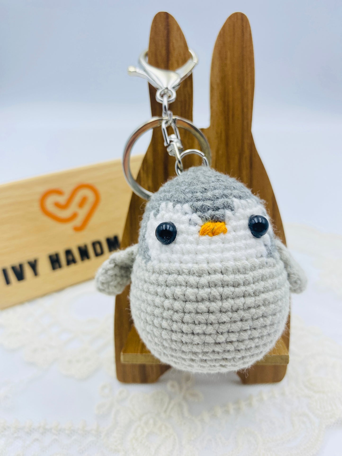 Penguins/Key chain-Handmade Crochet