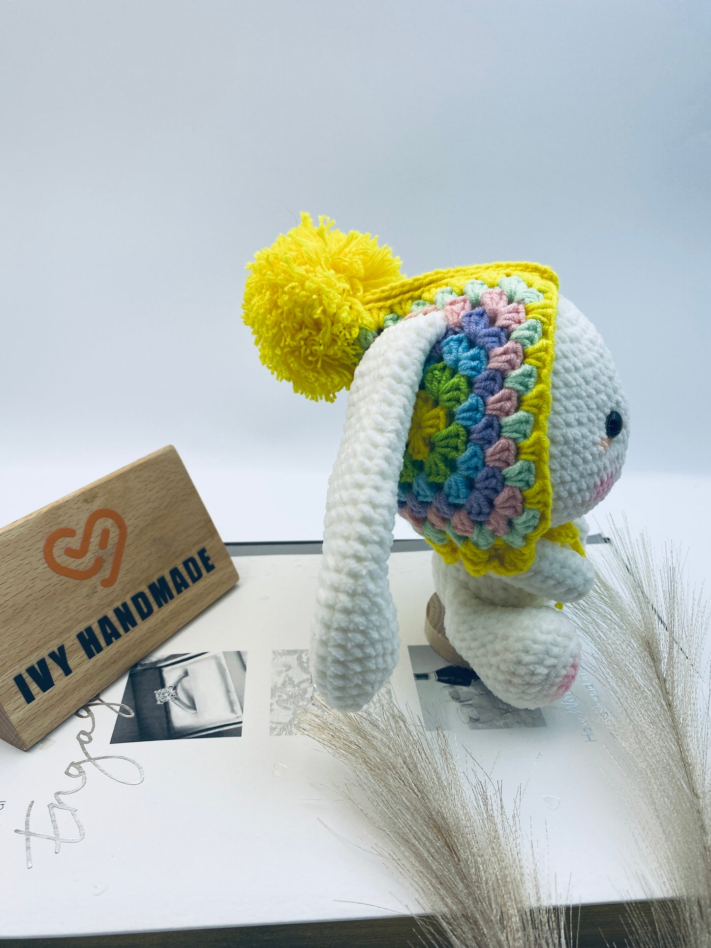 Granny Square Rabbit Bunny-Handmade Crochet
