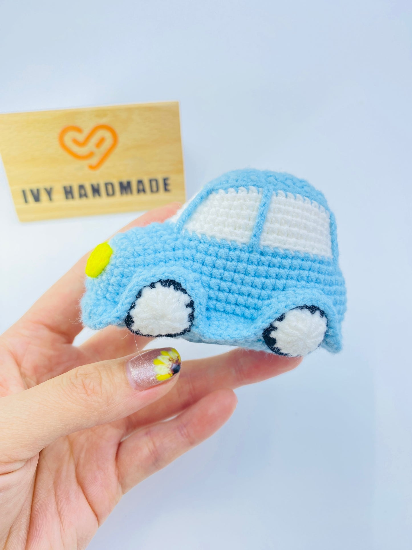 Blue Car-Handmade Crochet