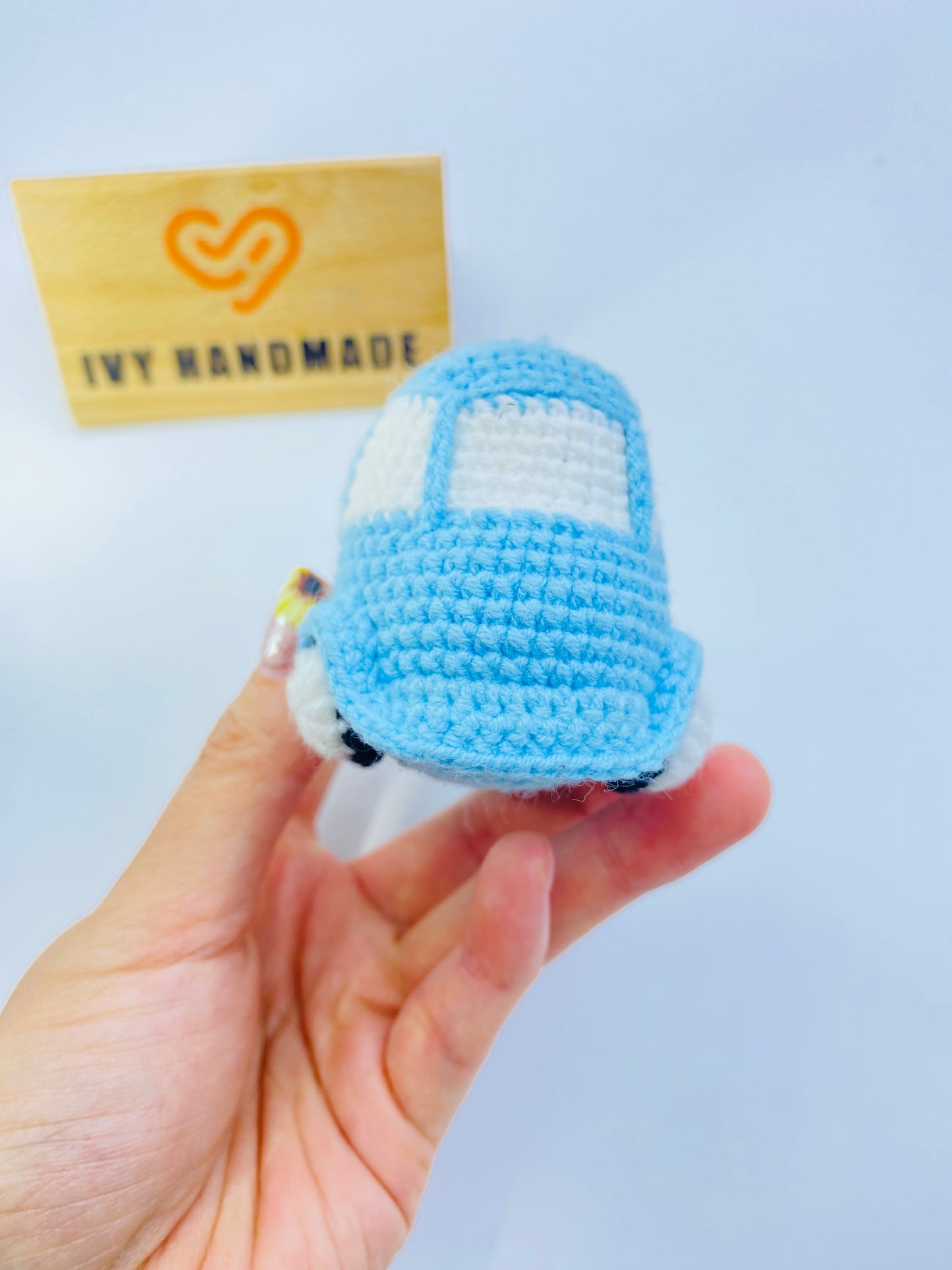 Blue Car-Handmade Crochet
