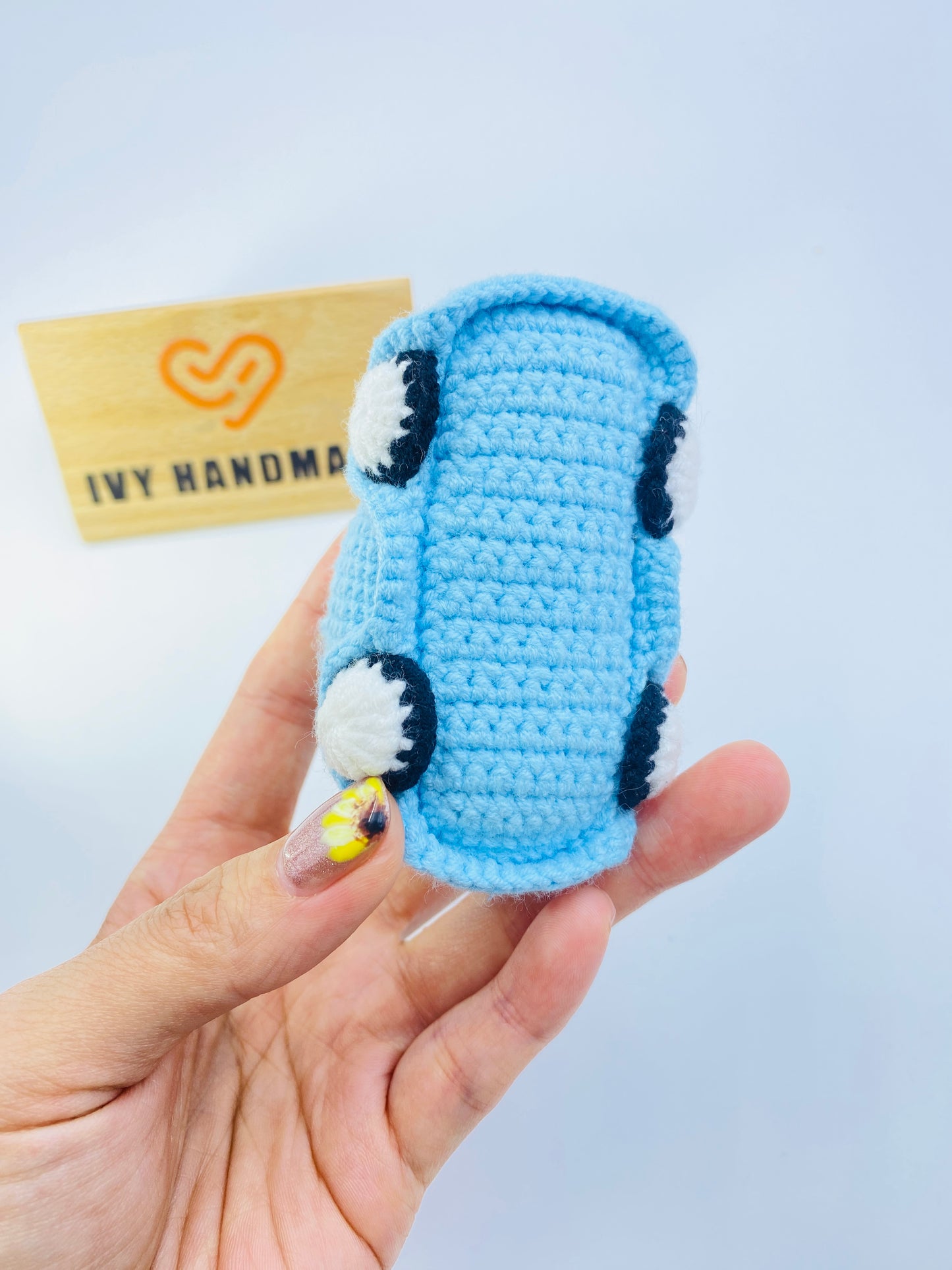 Blue Car-Handmade Crochet