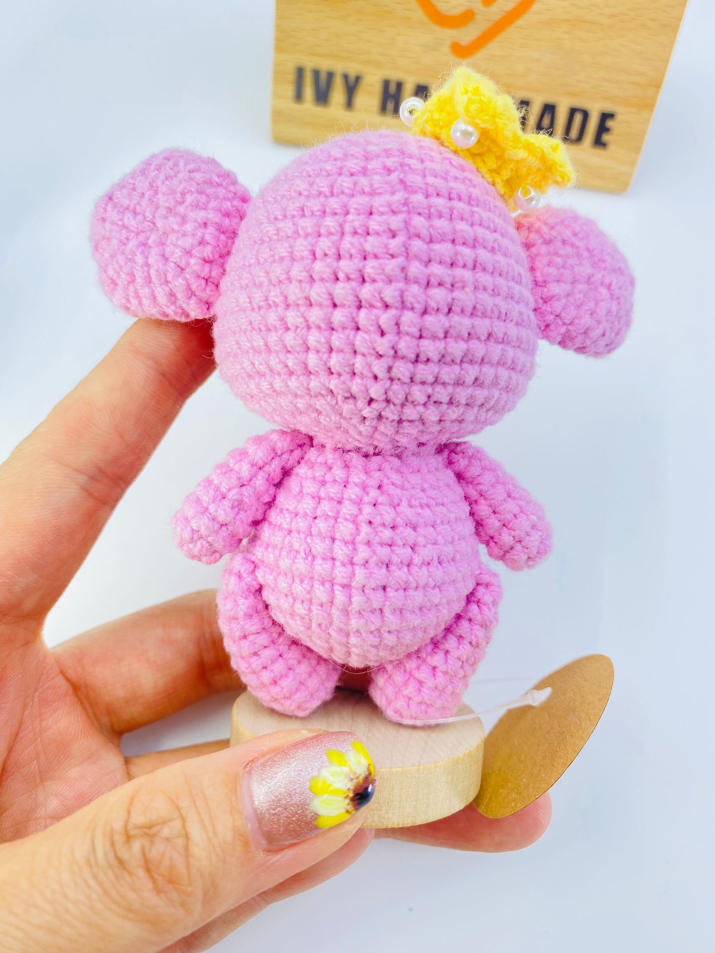 Blue&Pink Elephant-Handmade Crochet