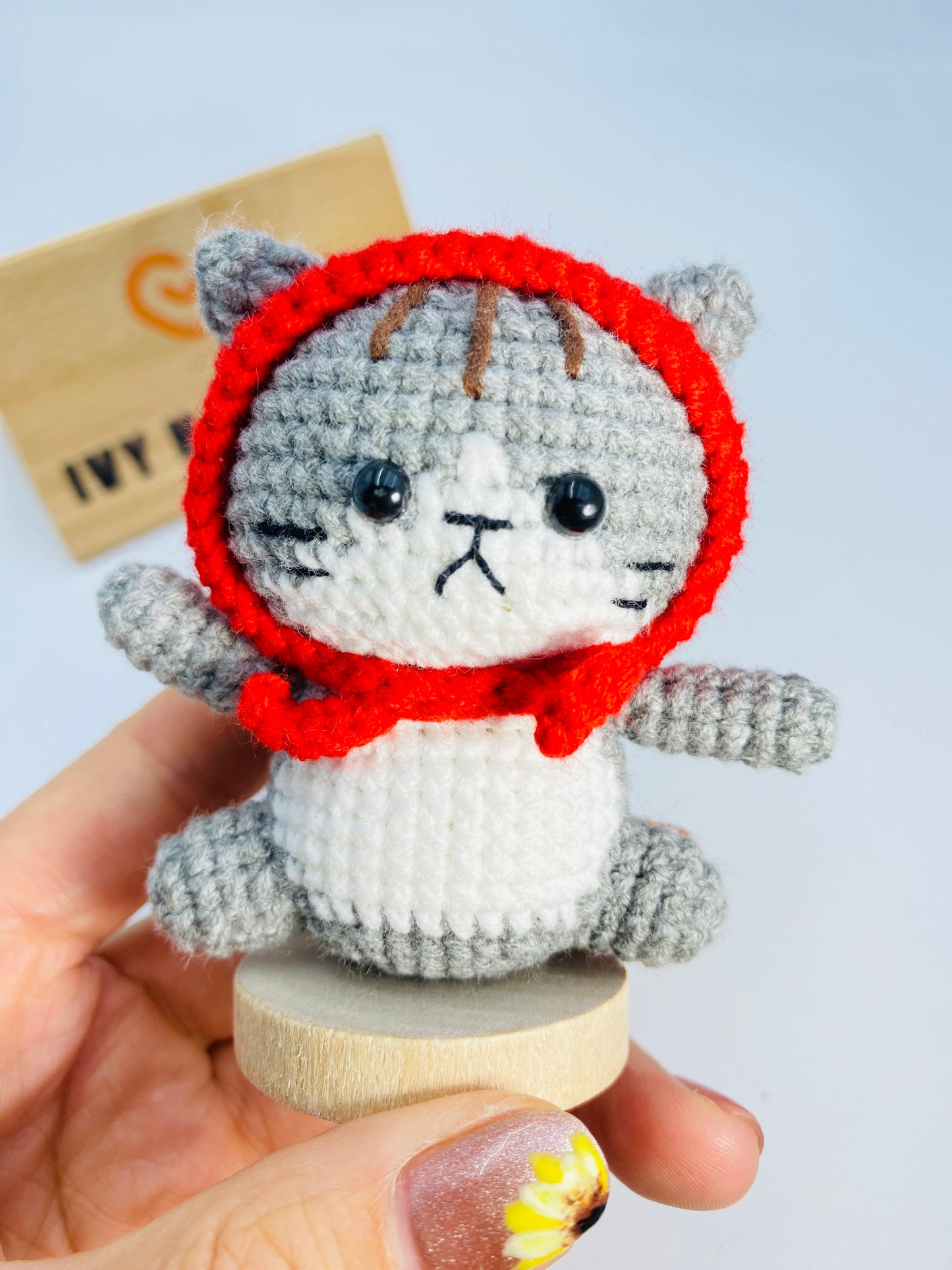 Cats with Hoodie/Key Chain-Handmade Crochet
