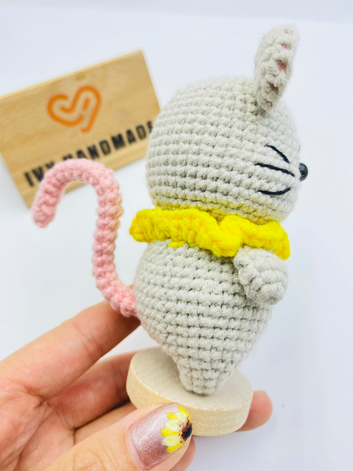 Red Nose Mouse-Handmade Crochet