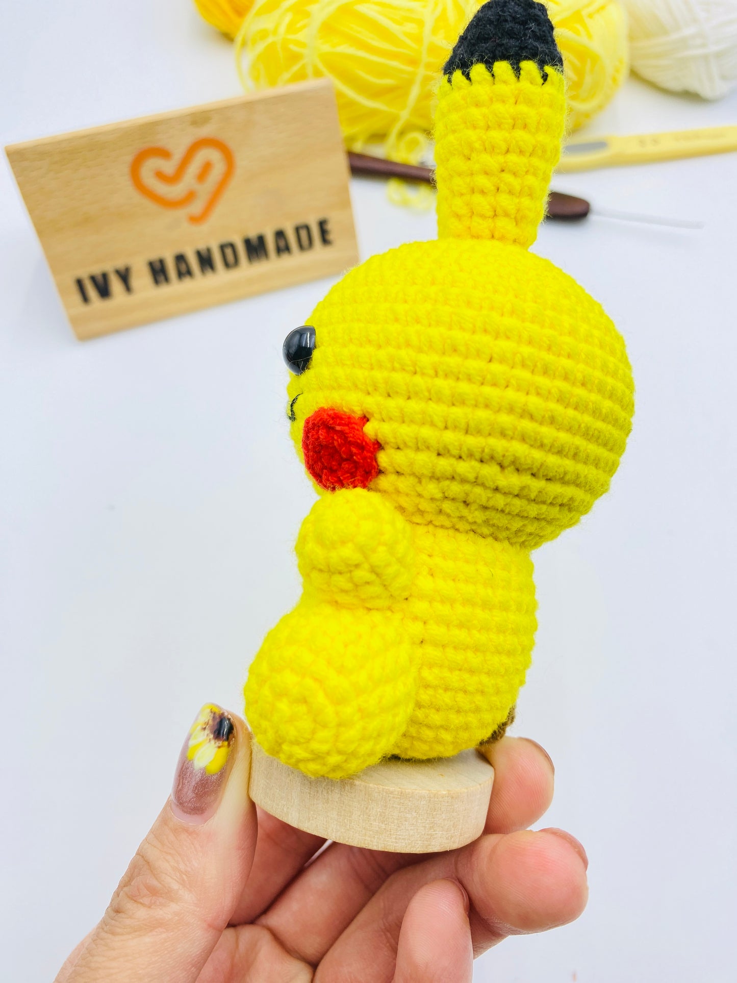 Pickachu/Key Chain-Handmade Crochet