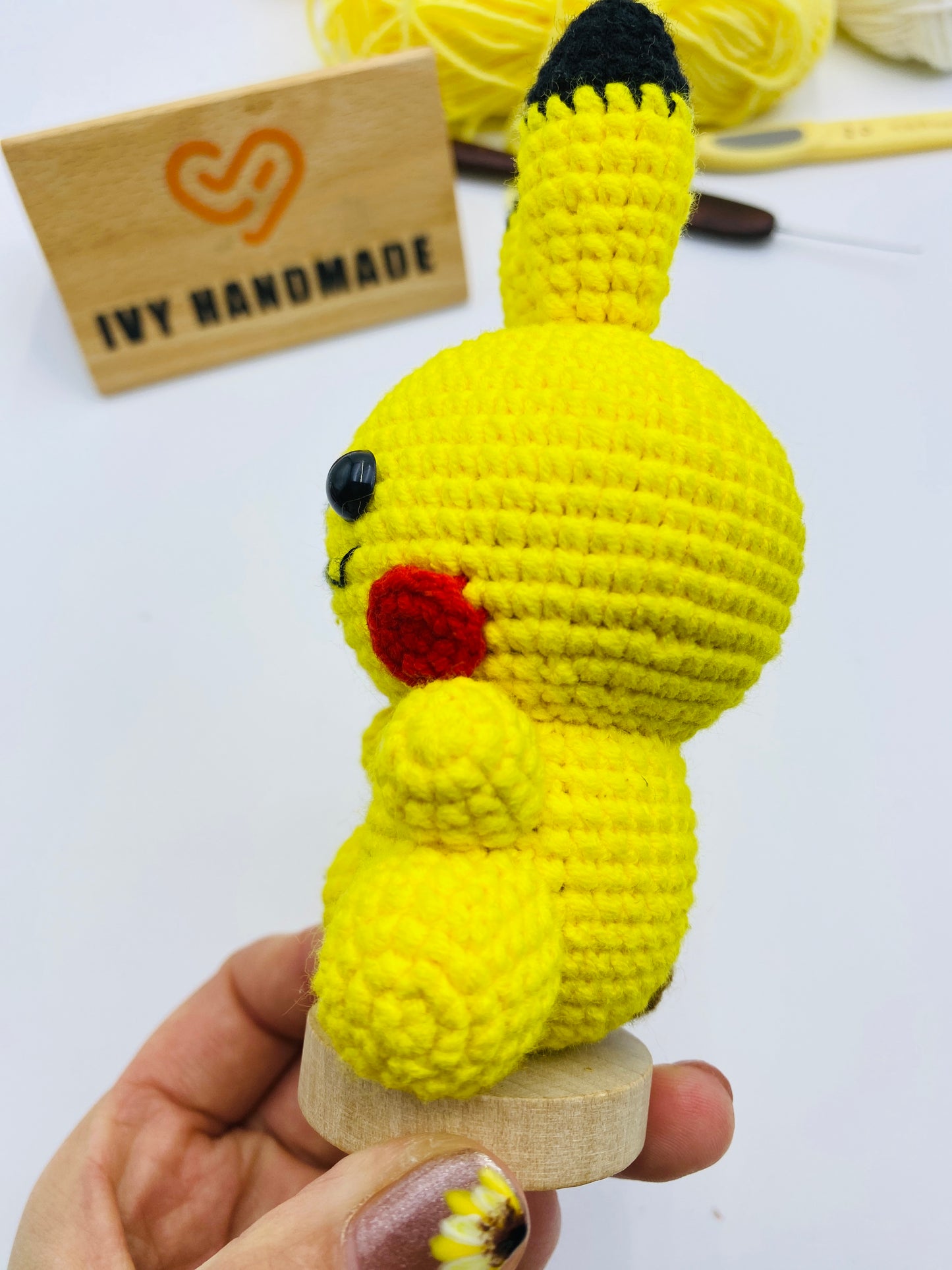 Pickachu/Key Chain-Handmade Crochet