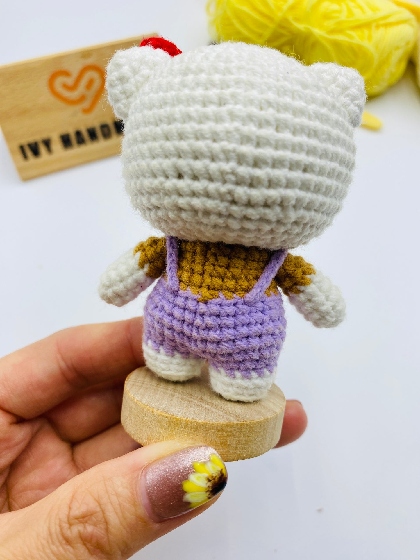 Hello Kitty/key chain-Handmade Crochet