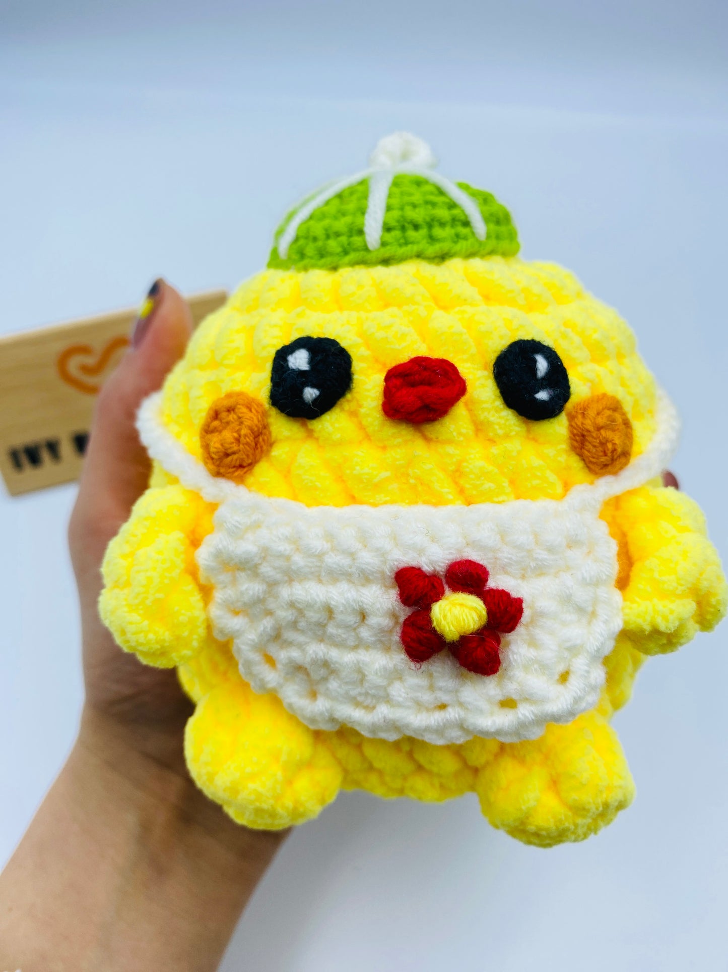 Chick Wearing Hat-Handmade Crochet