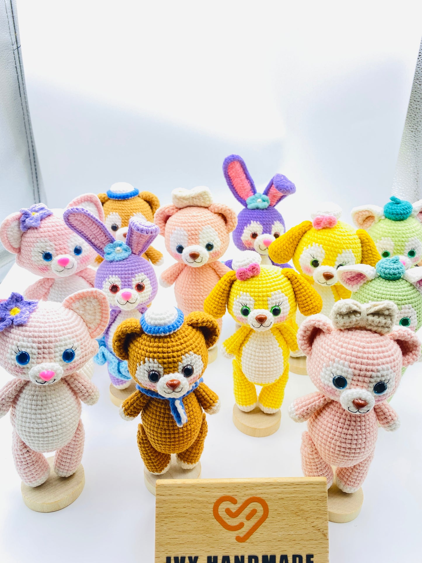 Duffy and friends(Cotton) (Can stand and sit)-Handmade Crochet
