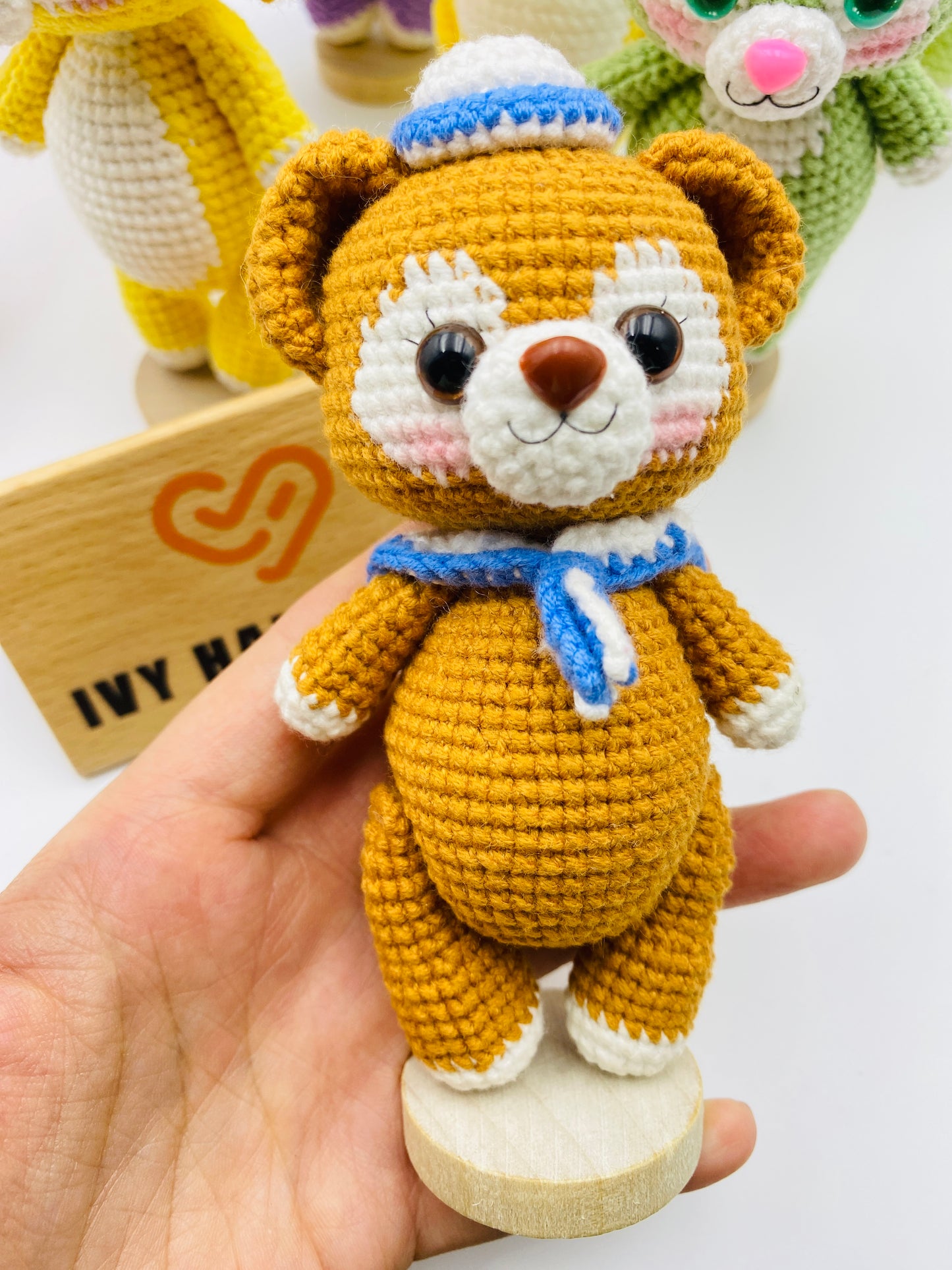 Duffy and friends(Cotton) (Can stand and sit)-Handmade Crochet