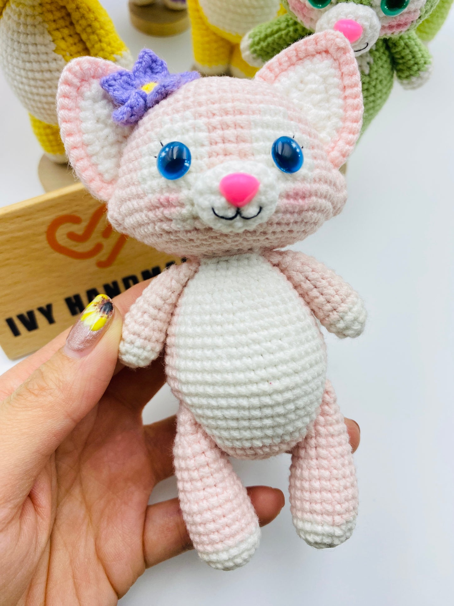 Duffy and friends(Cotton) (Can stand and sit)-Handmade Crochet