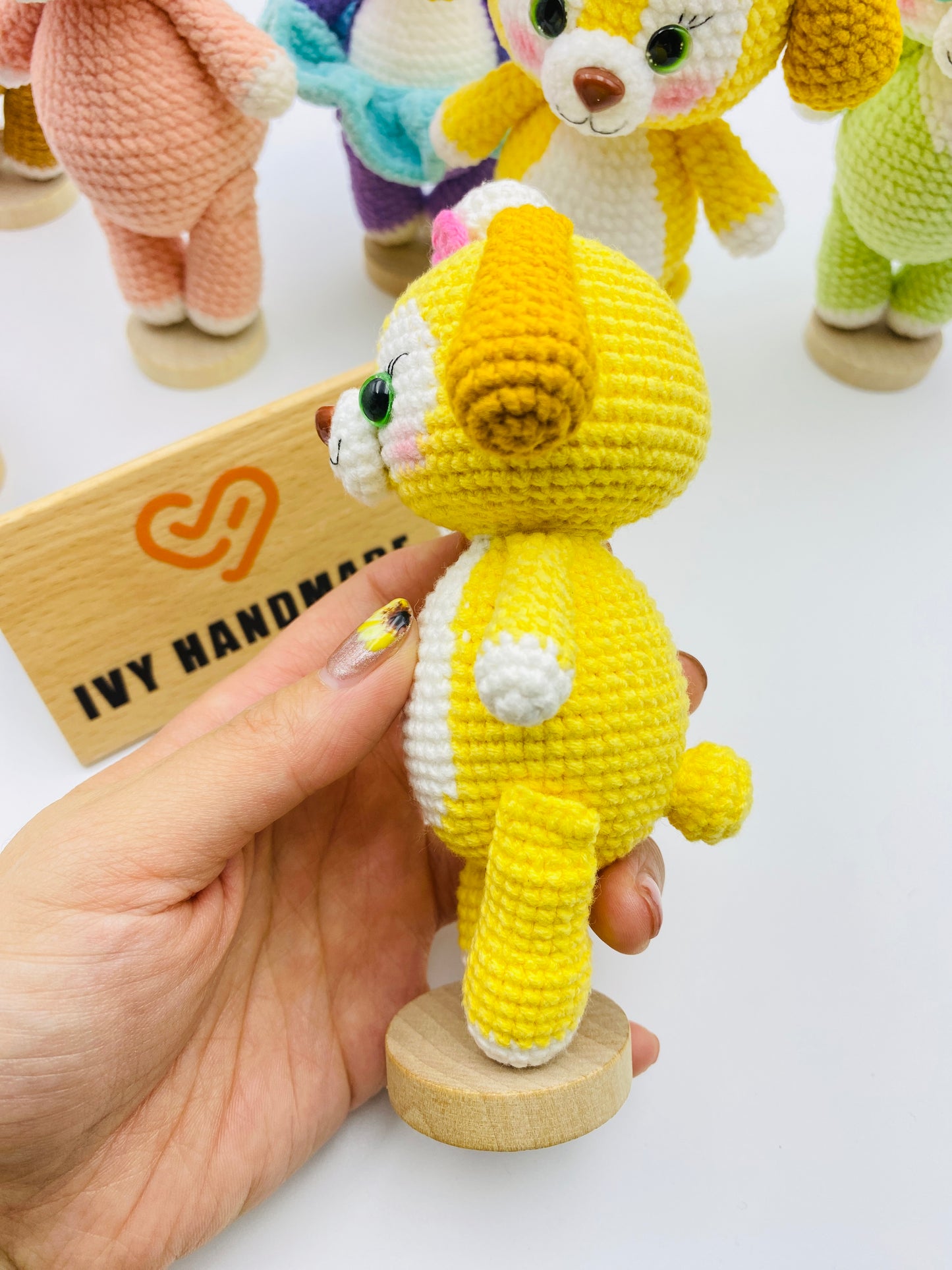 Duffy and friends(Cotton) (Can stand and sit)-Handmade Crochet