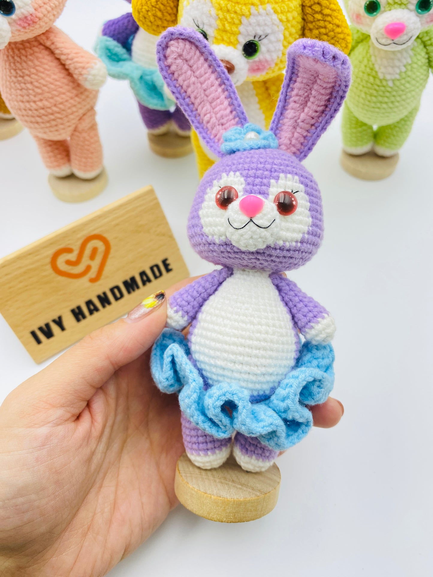 Duffy and friends(Cotton) (Can stand and sit)-Handmade Crochet