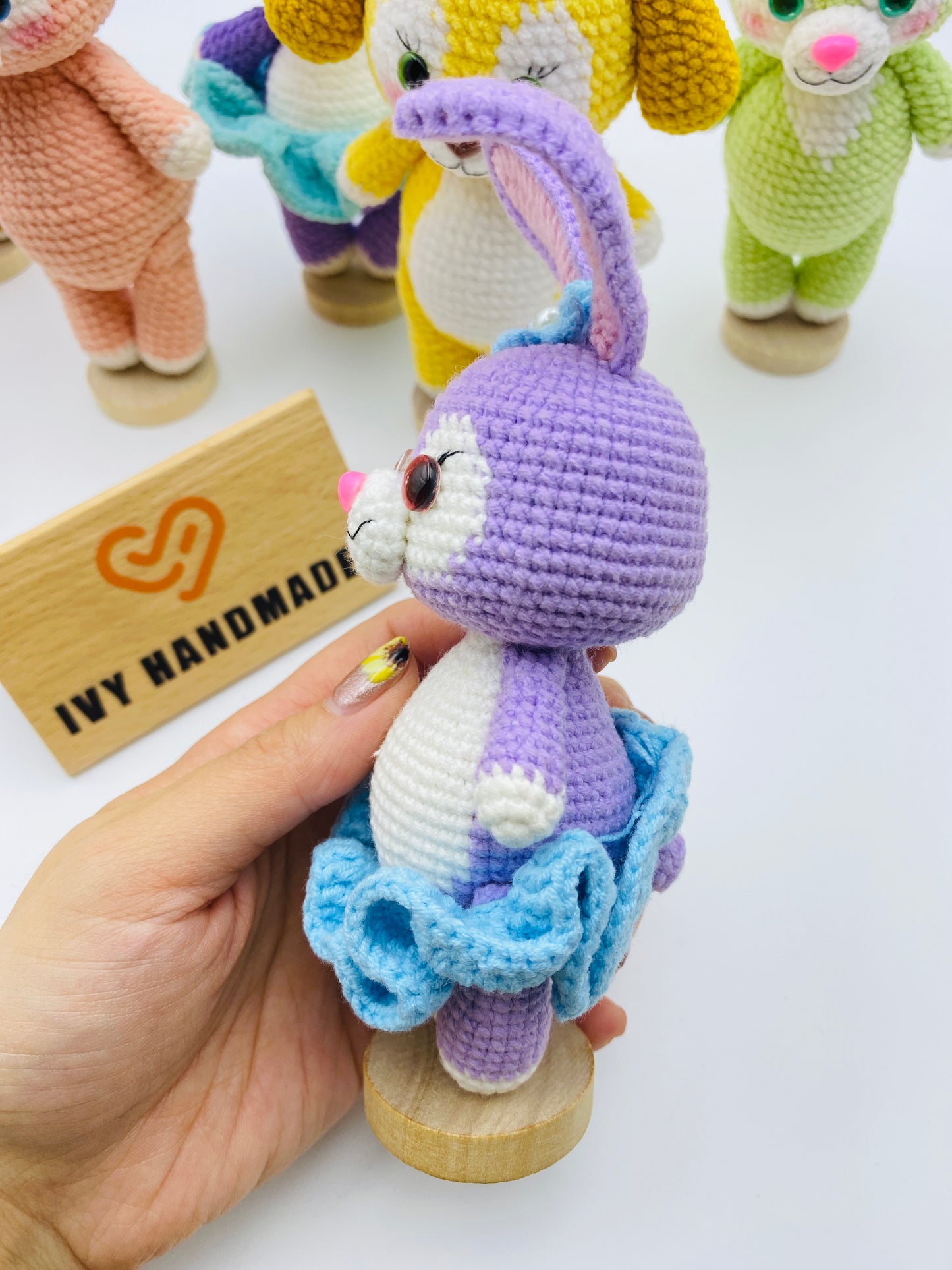 Duffy and friends(Cotton) (Can stand and sit)-Handmade Crochet