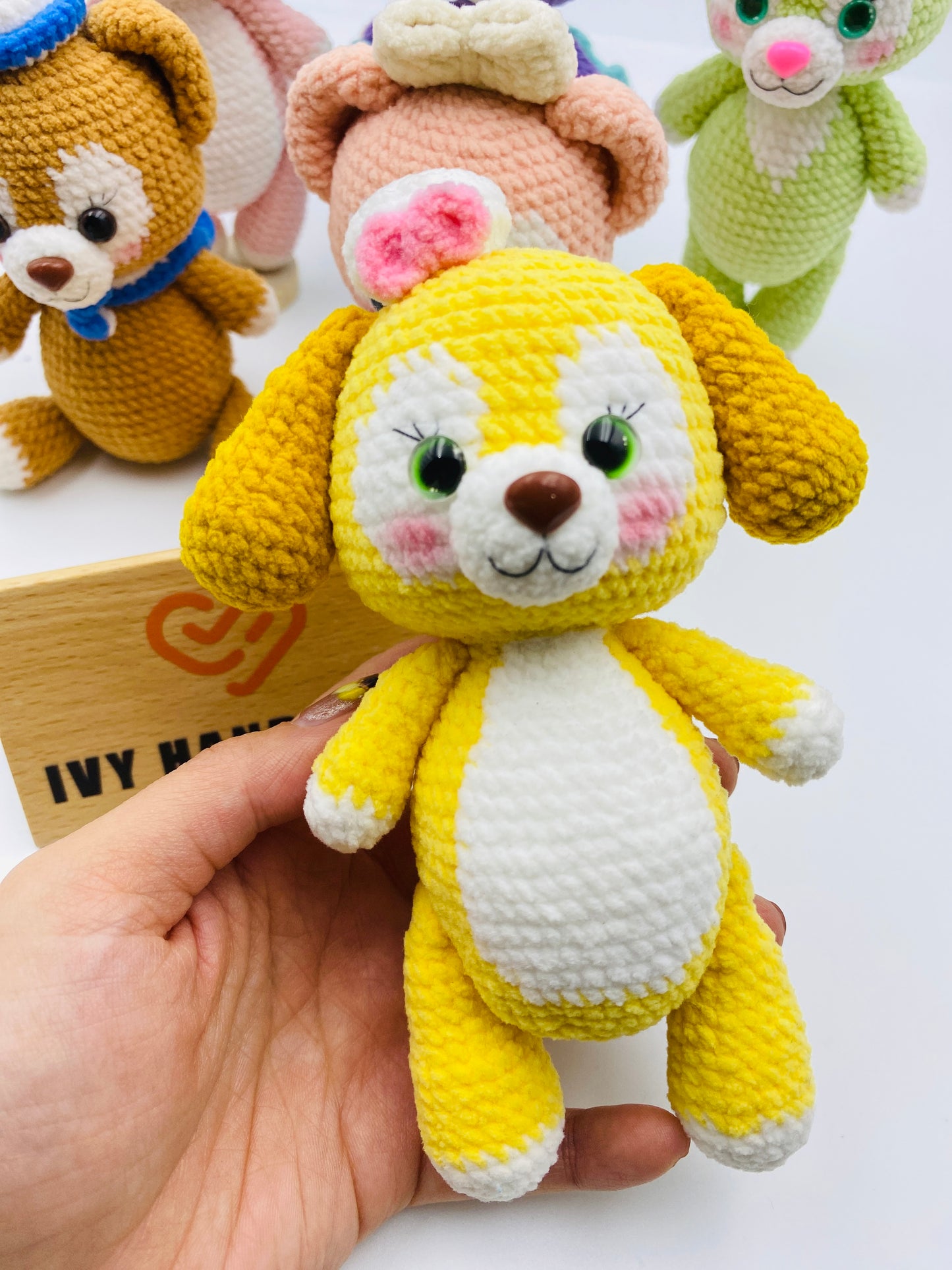 Duffy and friends(Fluffy)(Can stand and sit)-Handmade Crochet