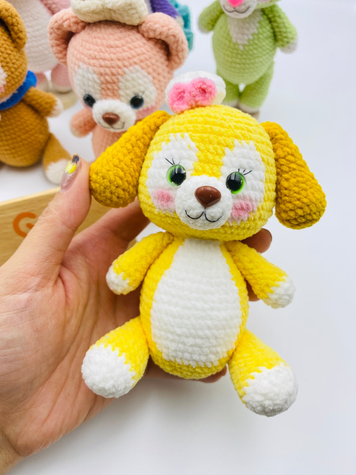 Duffy and friends(Fluffy)(Can stand and sit)-Handmade Crochet