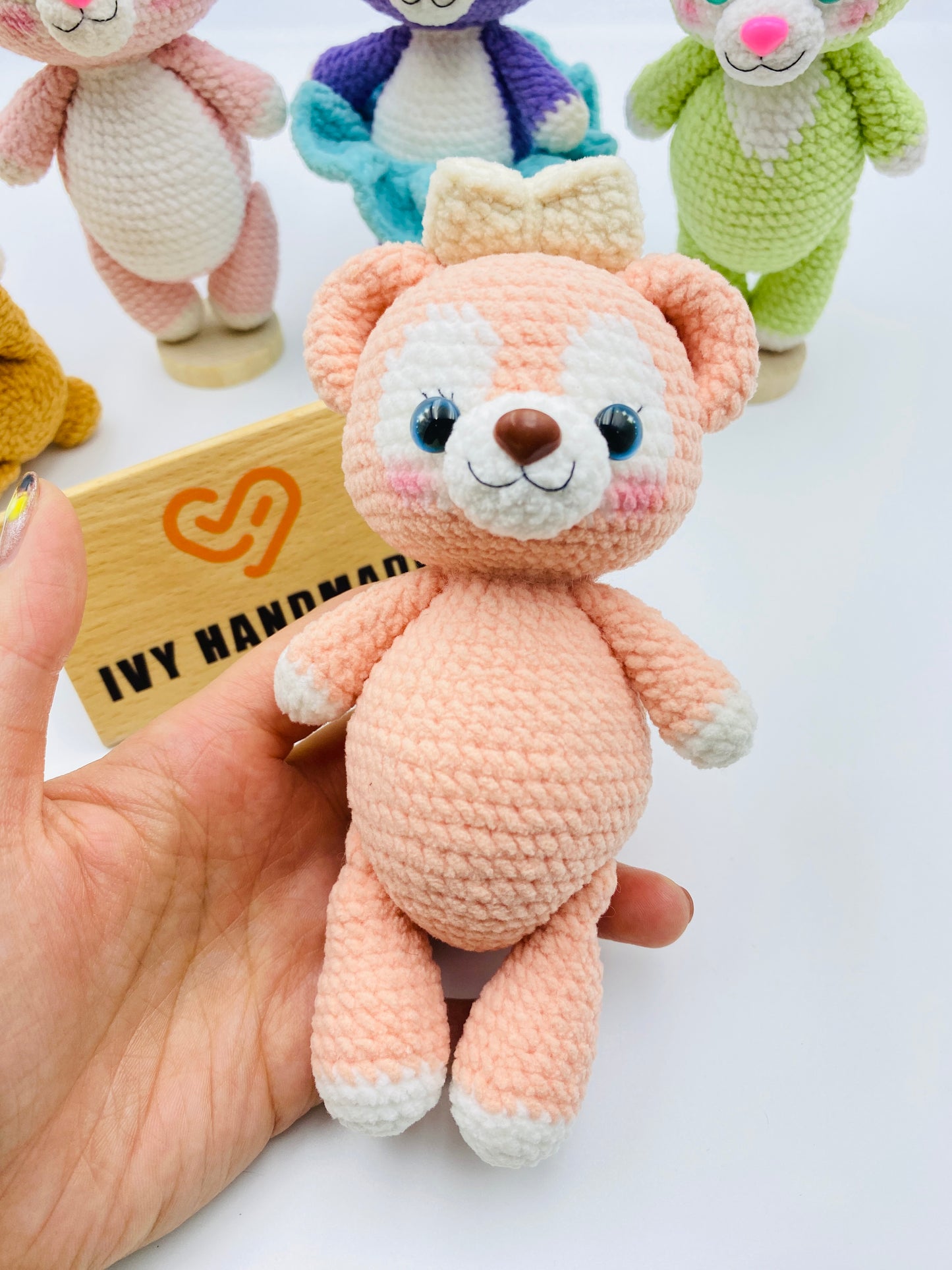 Duffy and friends(Fluffy)(Can stand and sit)-Handmade Crochet