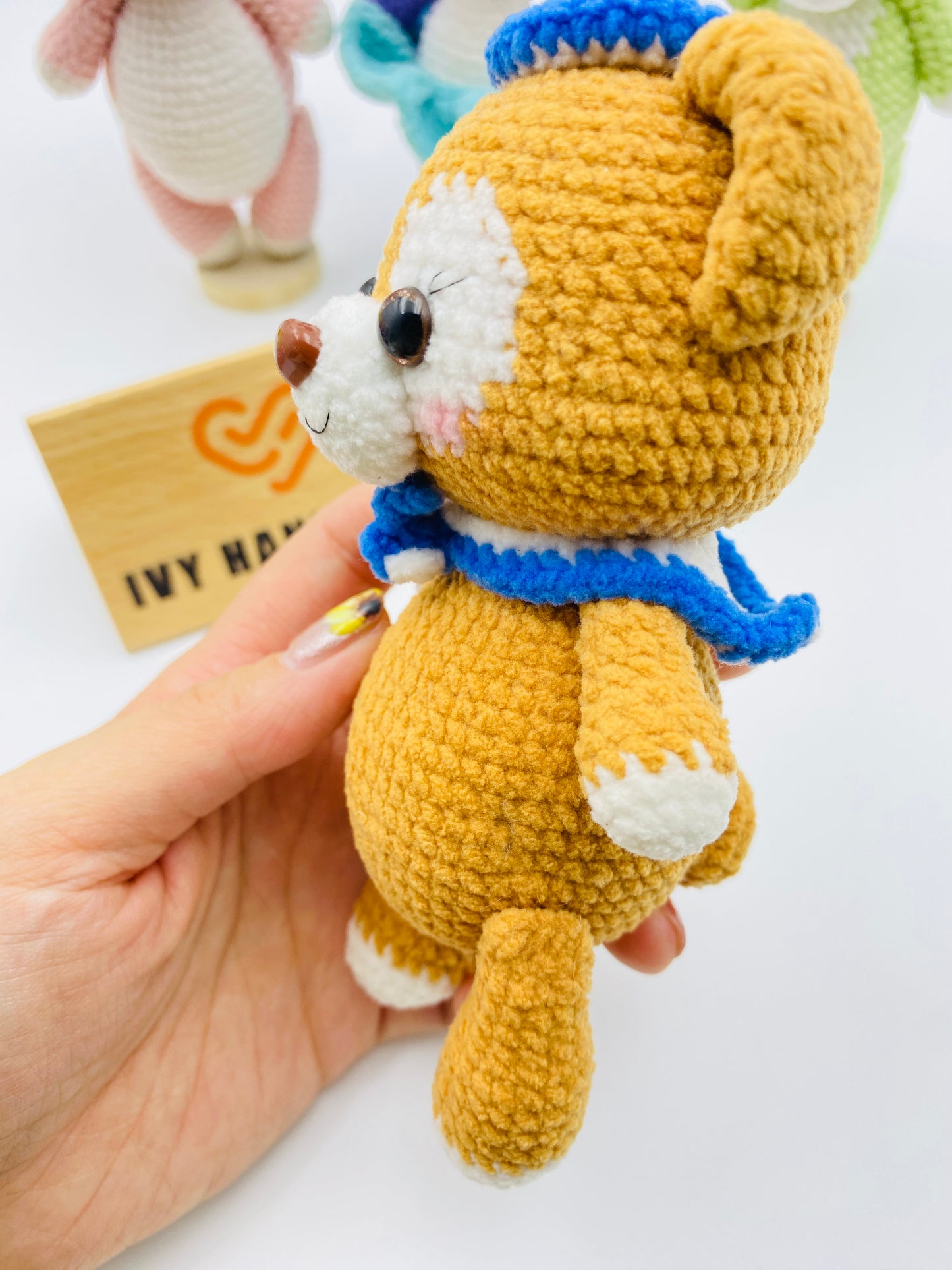 Duffy and friends(Fluffy)(Can stand and sit)-Handmade Crochet