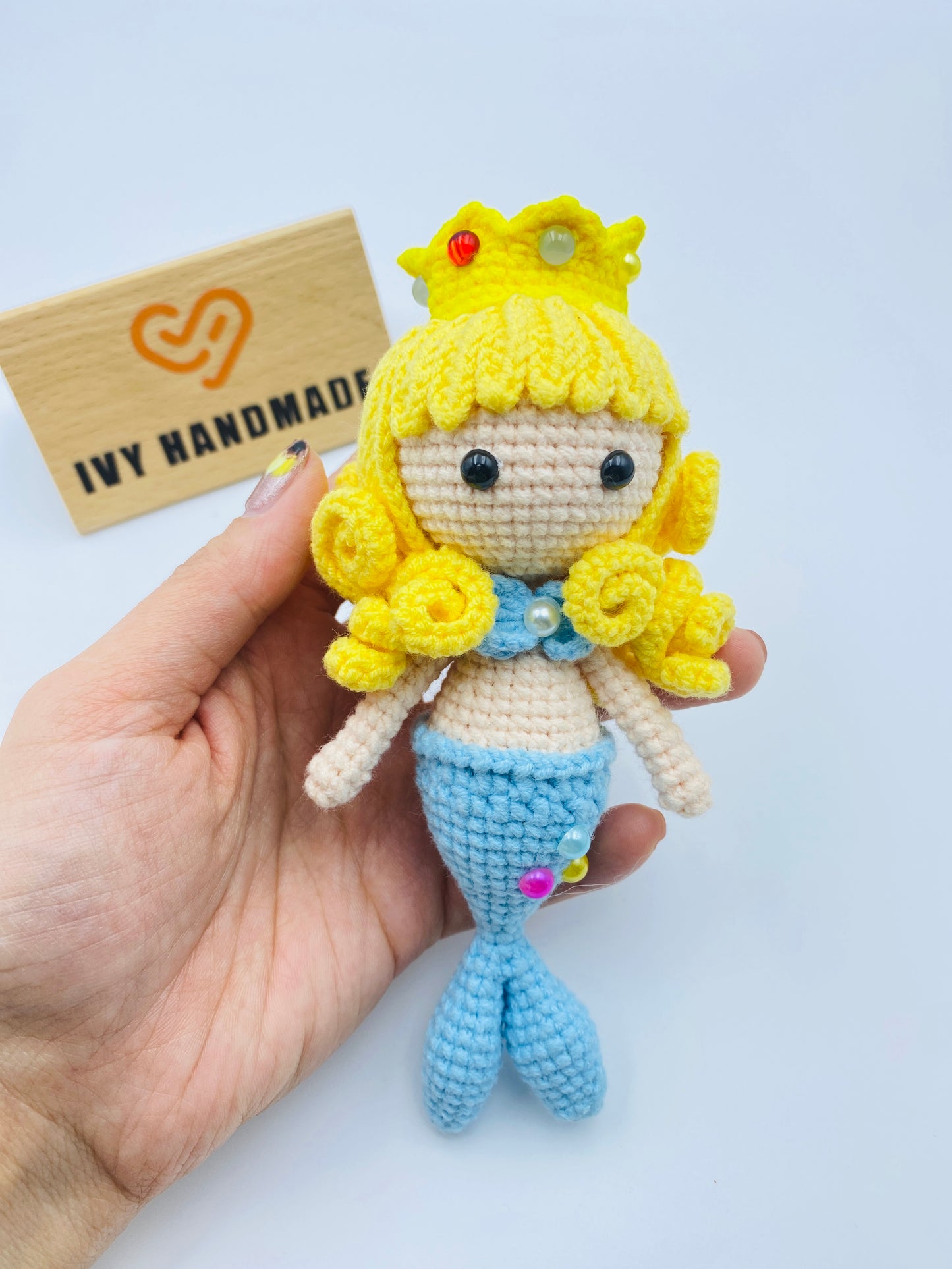 Yellow Hair MermaidHandmade Crochet