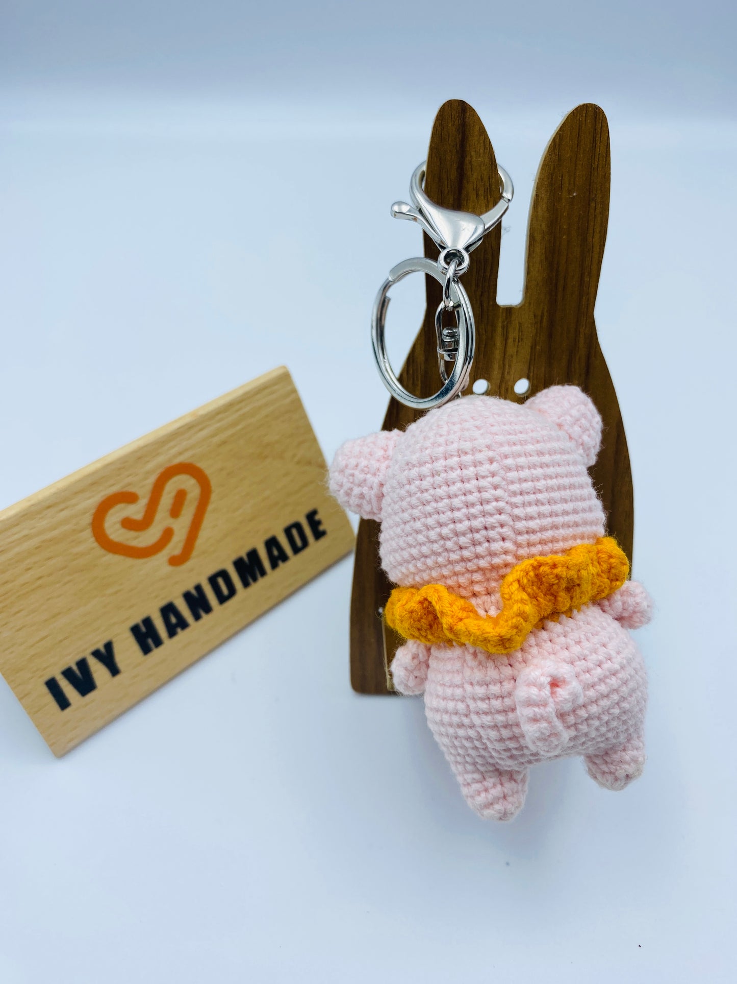Piggy Key Chain-Handmade Crochet