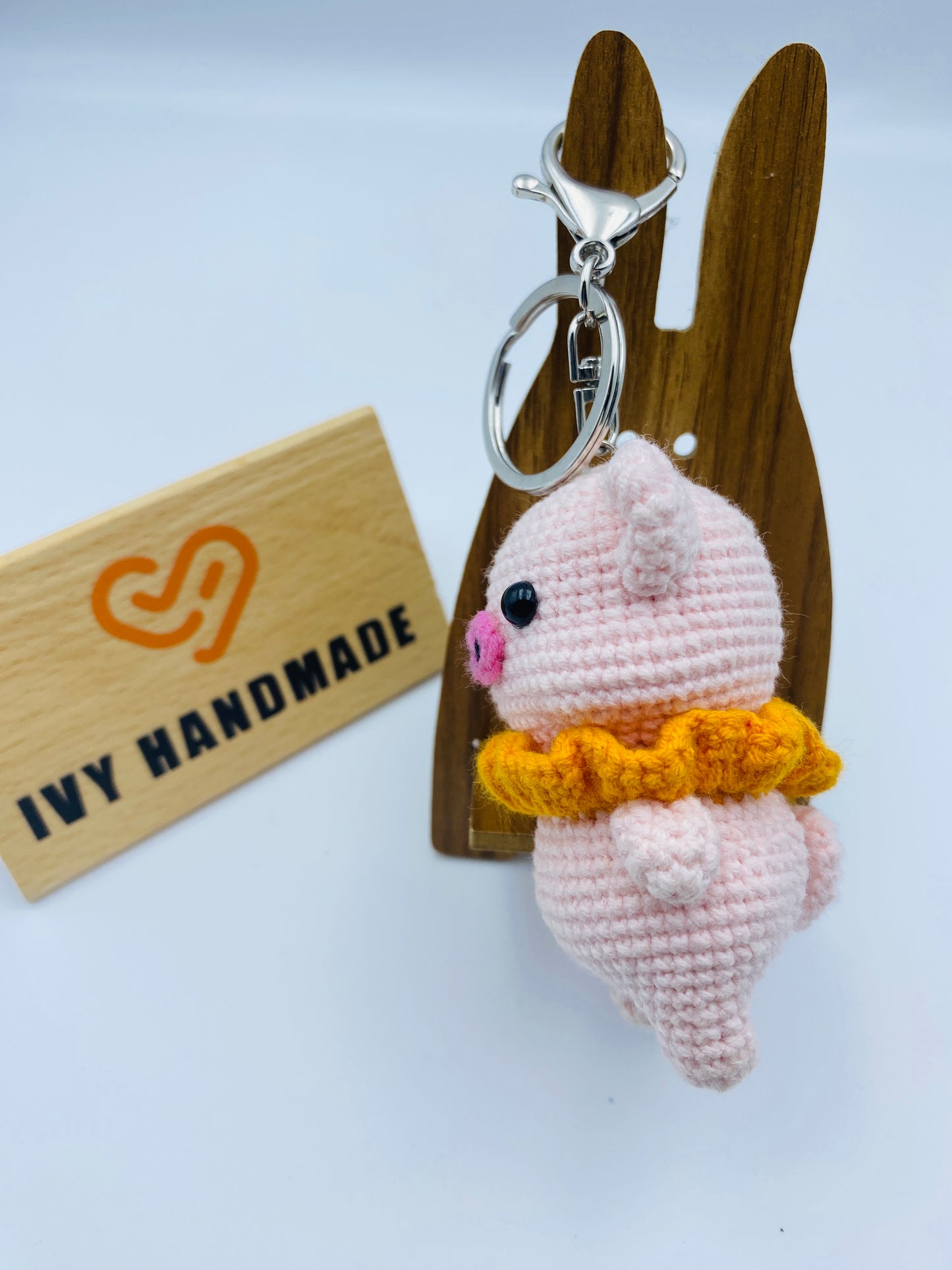 Piggy Key Chain-Handmade Crochet